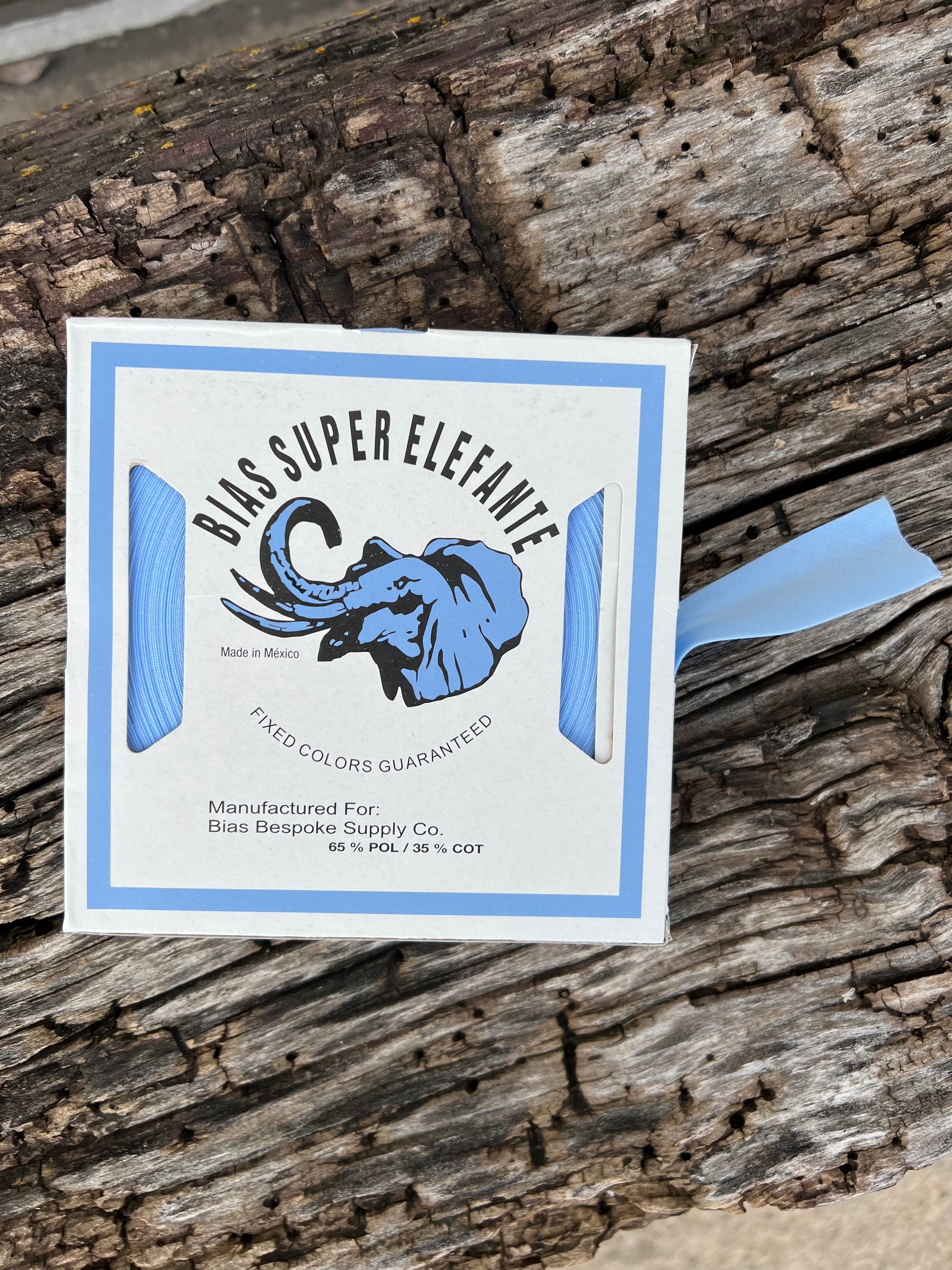 Bias Tape, Super Elefante, 1 inch, Single Fold (12 colorways), 1 yard