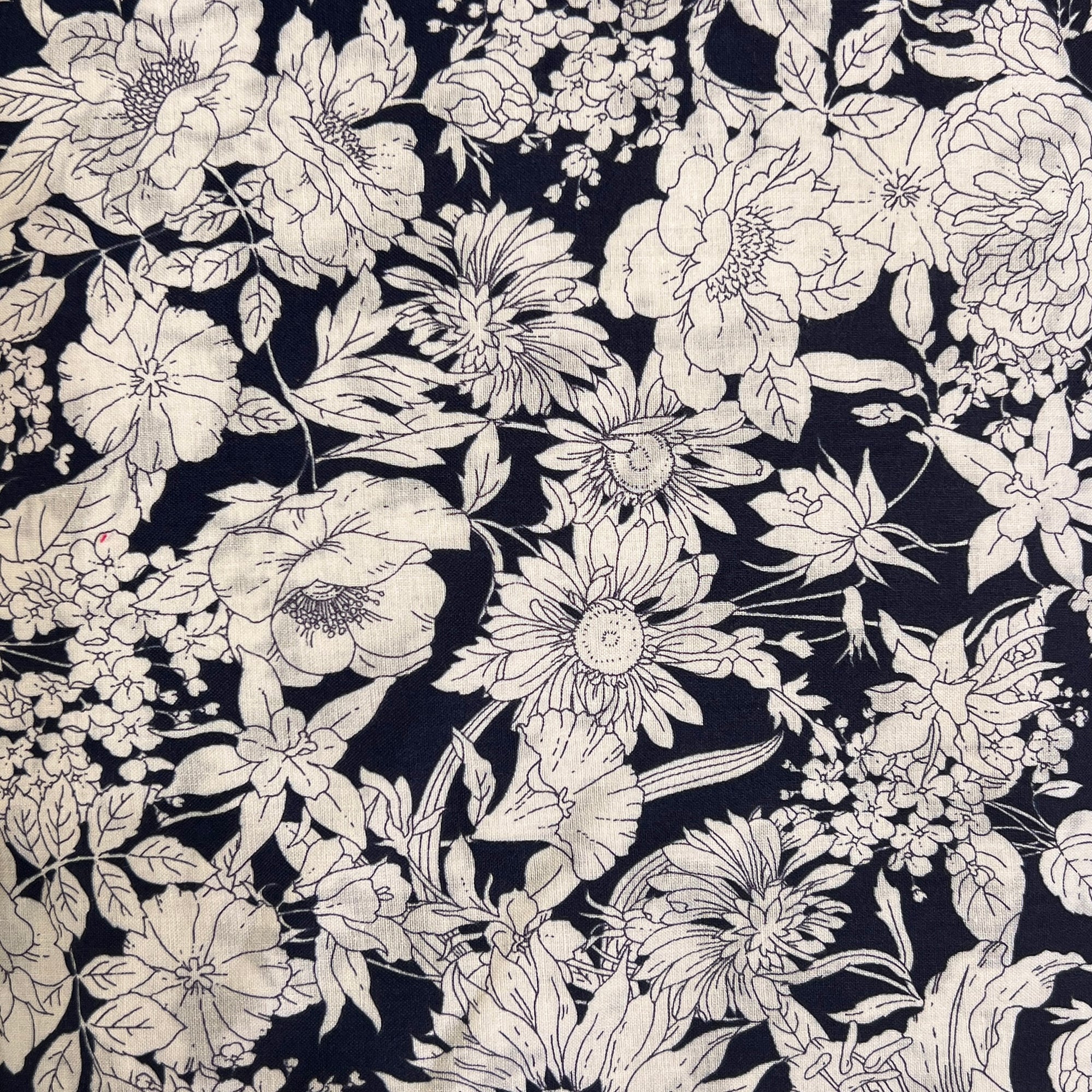 Kokka Flownny, Japanese Cotton Lawn, "Mixed Flowers", multiple colorways, 1/4 yard