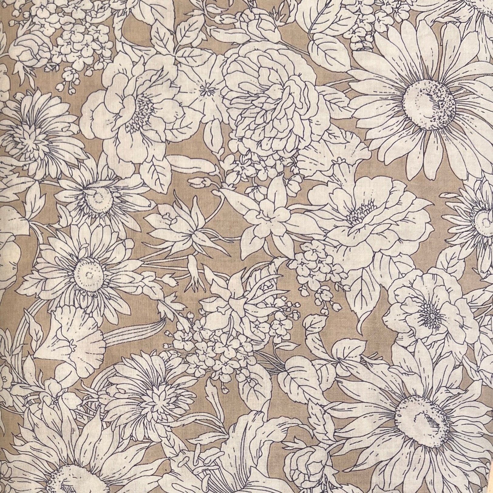 Kokka Flownny, Japanese Cotton Lawn, "Mixed Flowers", multiple colorways, 1/4 yard
