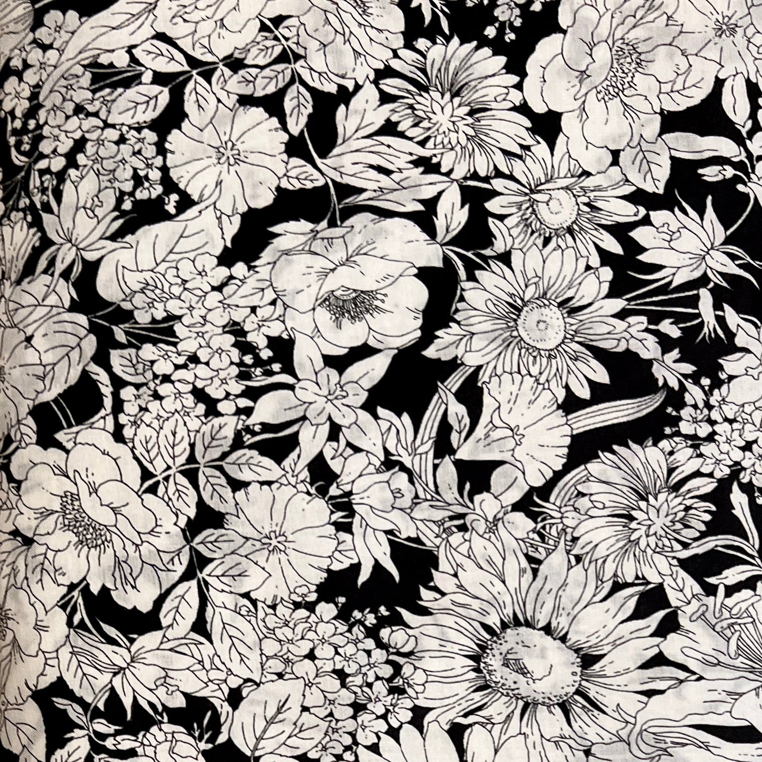 Kokka Flownny, Japanese Cotton Lawn, "Mixed Flowers", multiple colorways, 1/4 yard