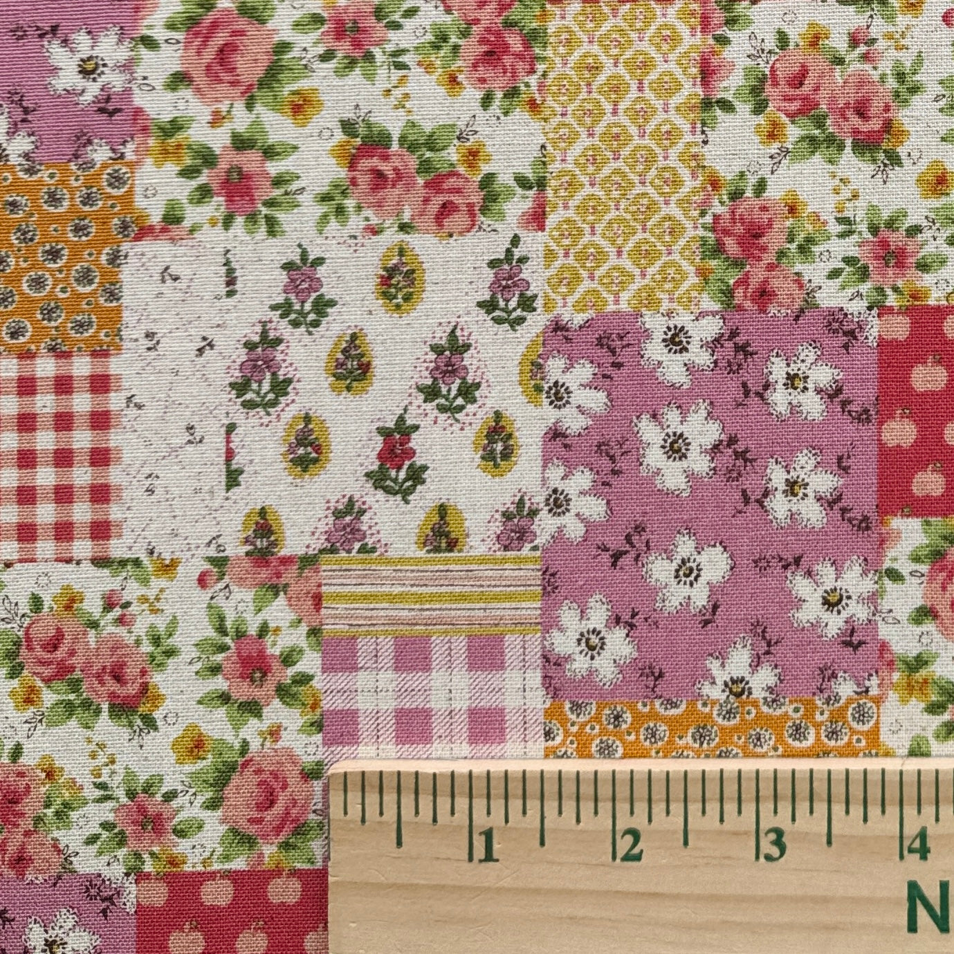 Patchwork Japanese Canvas Cotton Flax Fabric, 1/4 yard