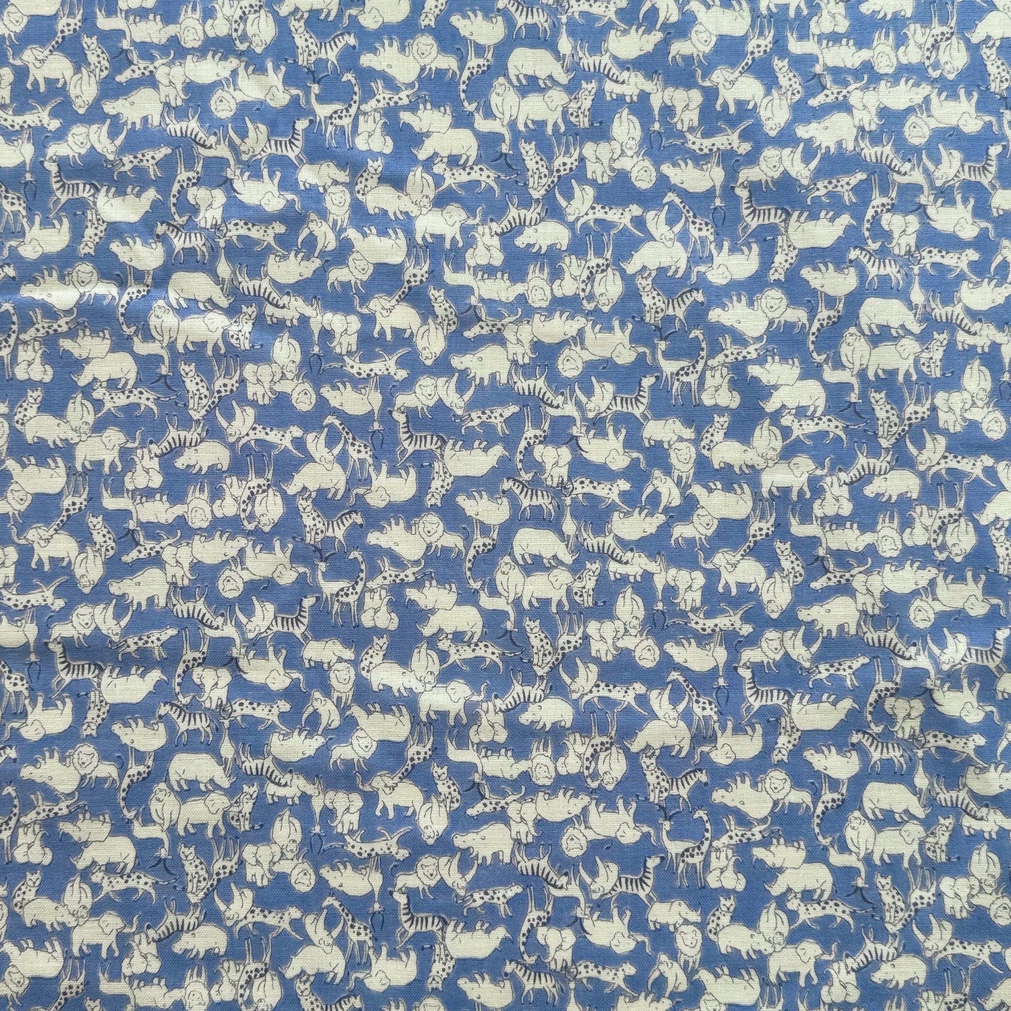 Organic Cotton Double Gauze, All the Animals, multiple color ways 1/4 yard