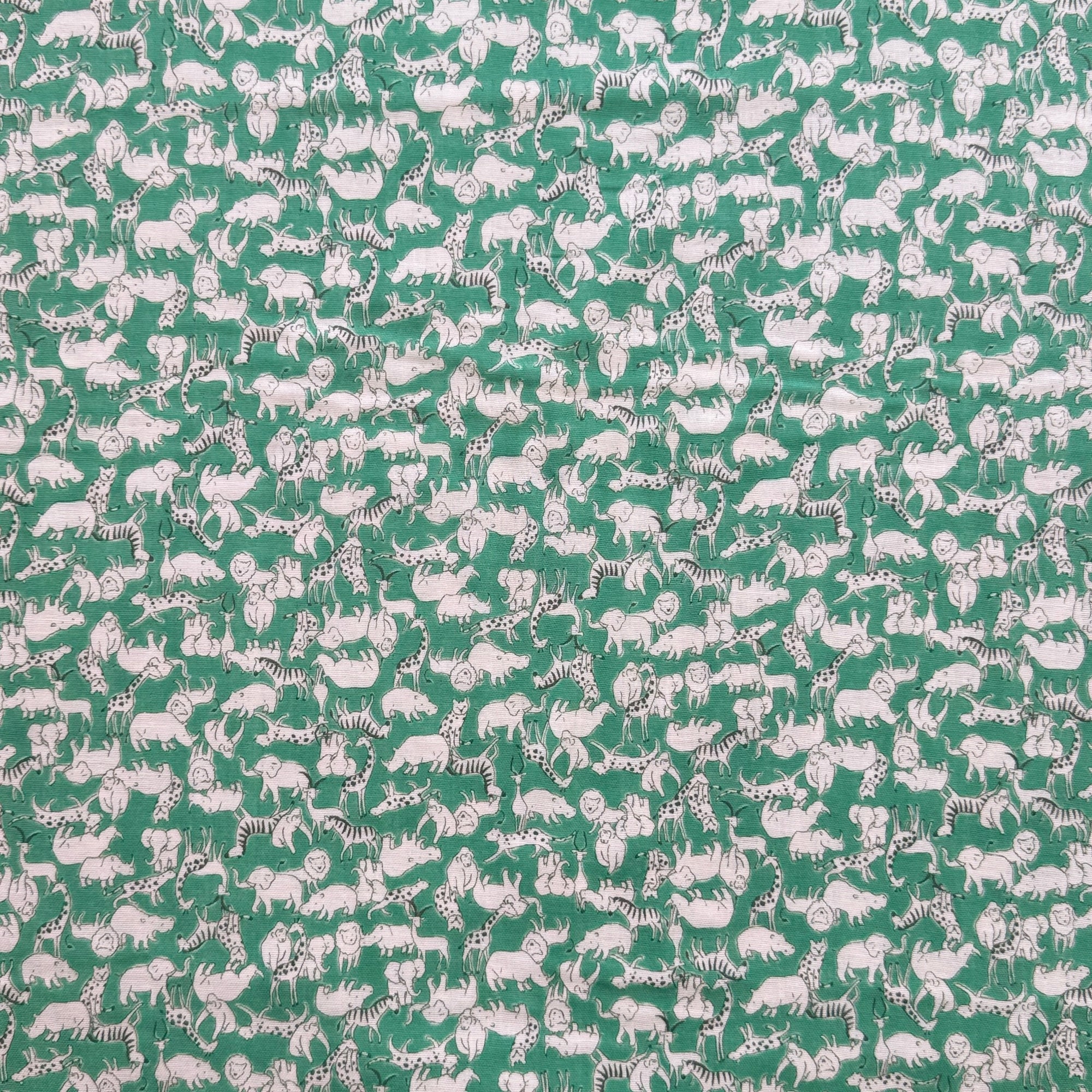 Organic Cotton Double Gauze, All the Animals, multiple color ways 1/4 yard