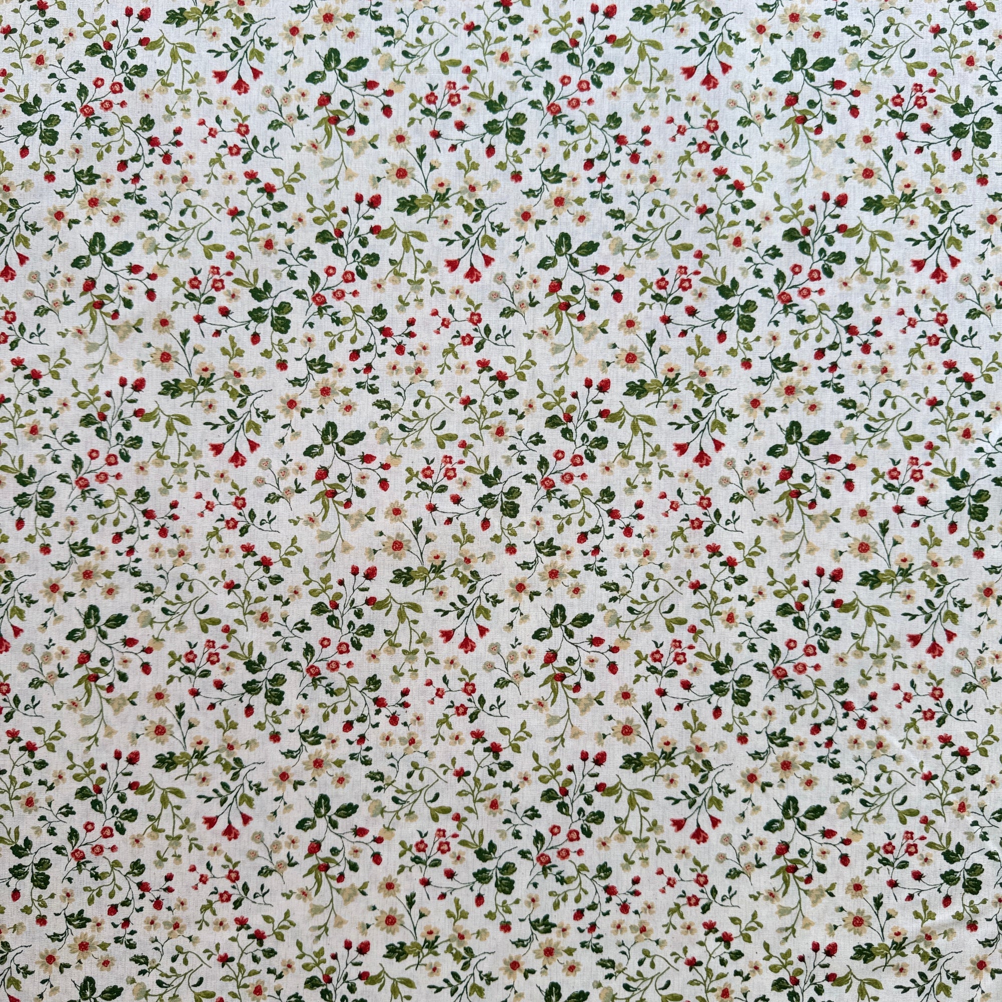 Kokka. Japanese Cotton Shirting, Berries and Flowers, 1/4 yard