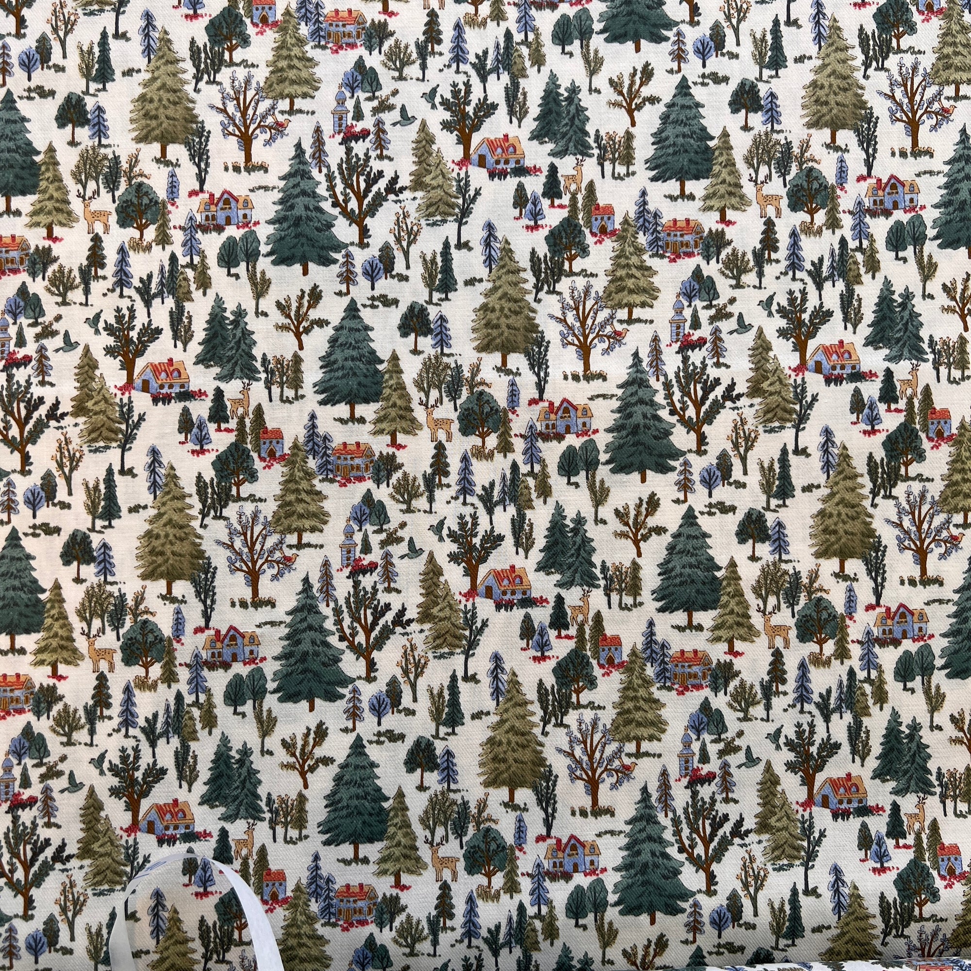 Hokkoh OSKikka, Little Cabin in the Woods, Cotton Viyella, 1/4 yard
