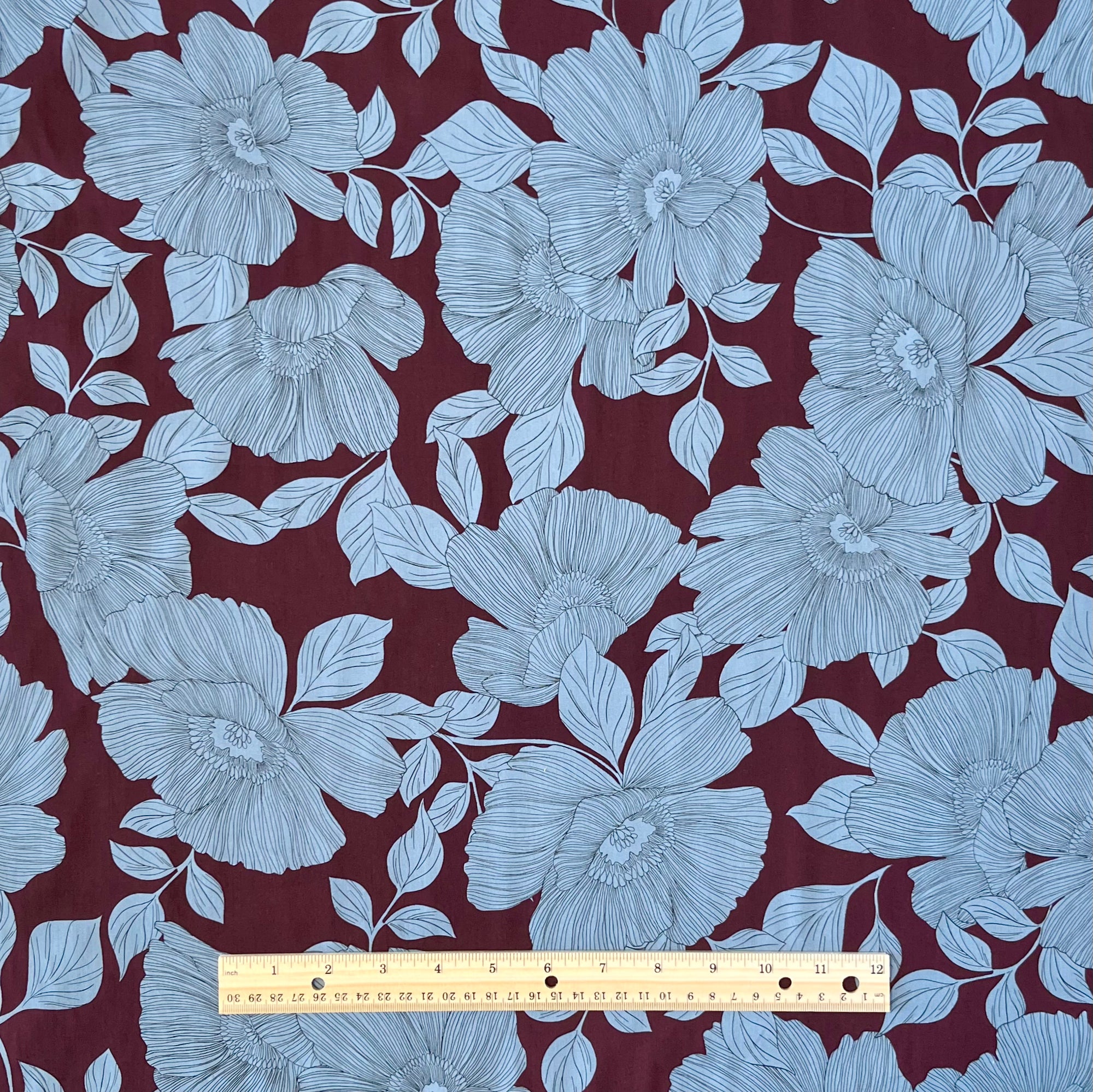 Hokkoh, Paper Poppies Cotton-Rayon Blend, multiple colorways, 1/4 yard