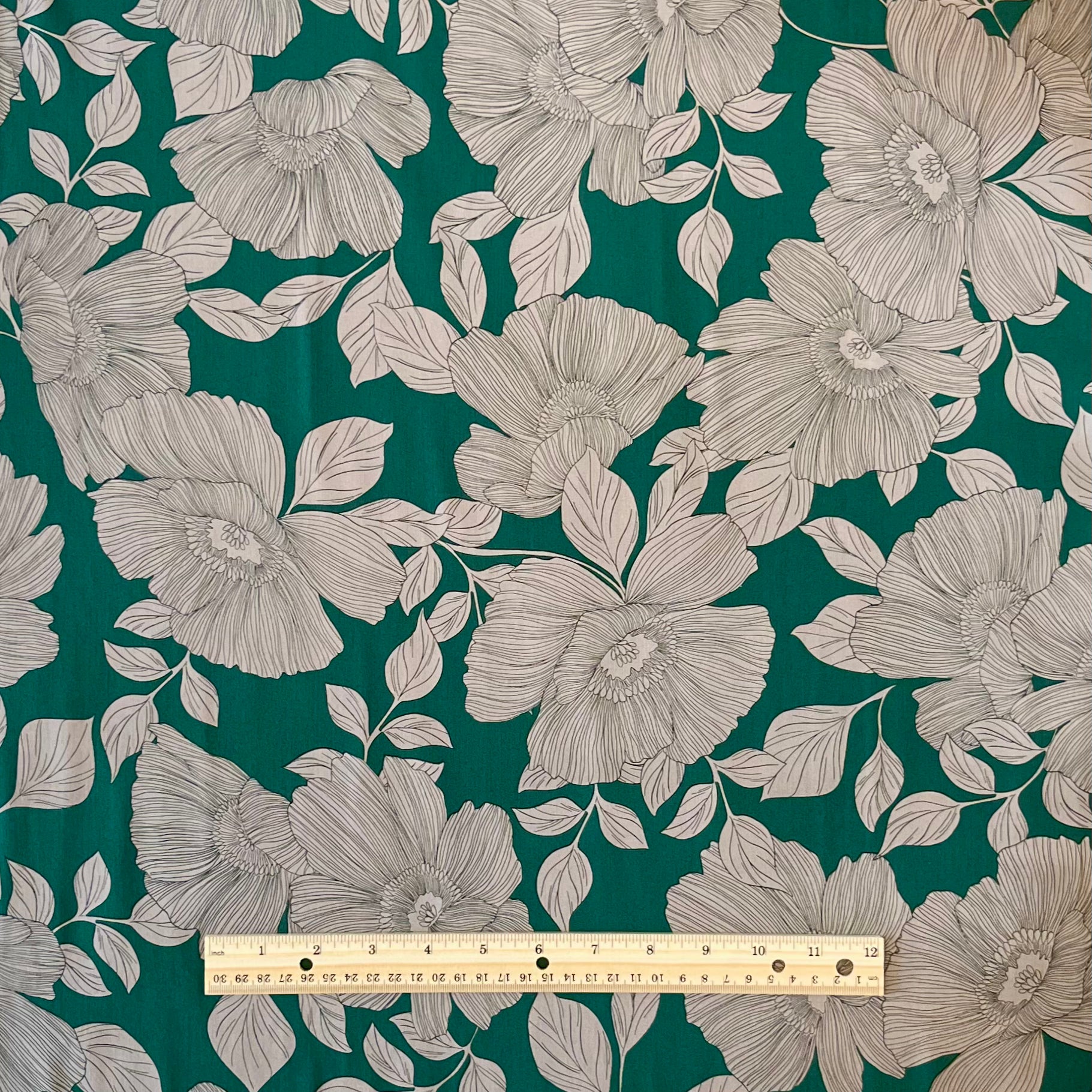 Hokkoh, Paper Poppies Cotton-Rayon Blend, multiple colorways, 1/4 yard