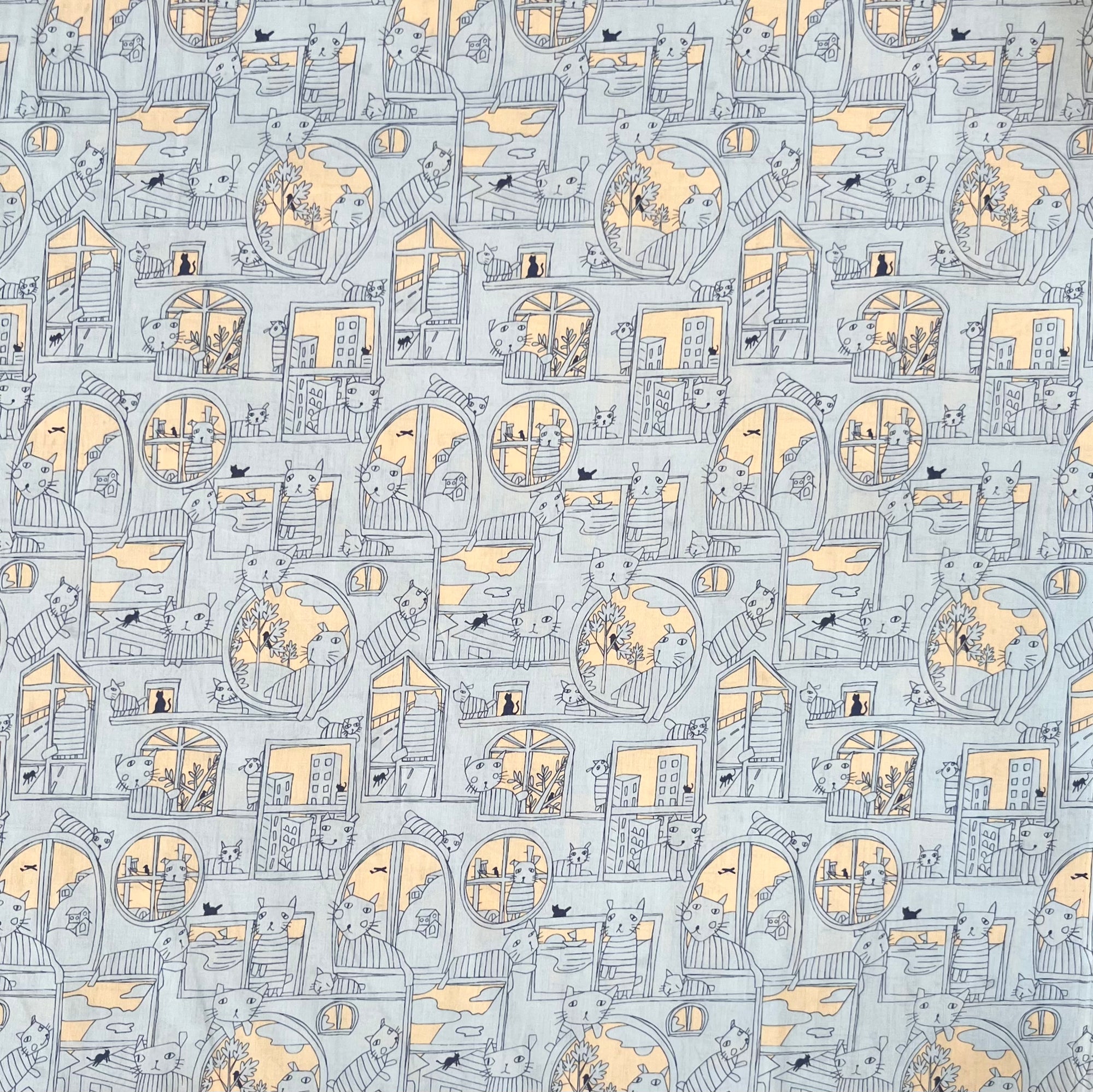 Hokkoh, Cats in Windows Japanese Lawn, 1/4 yard