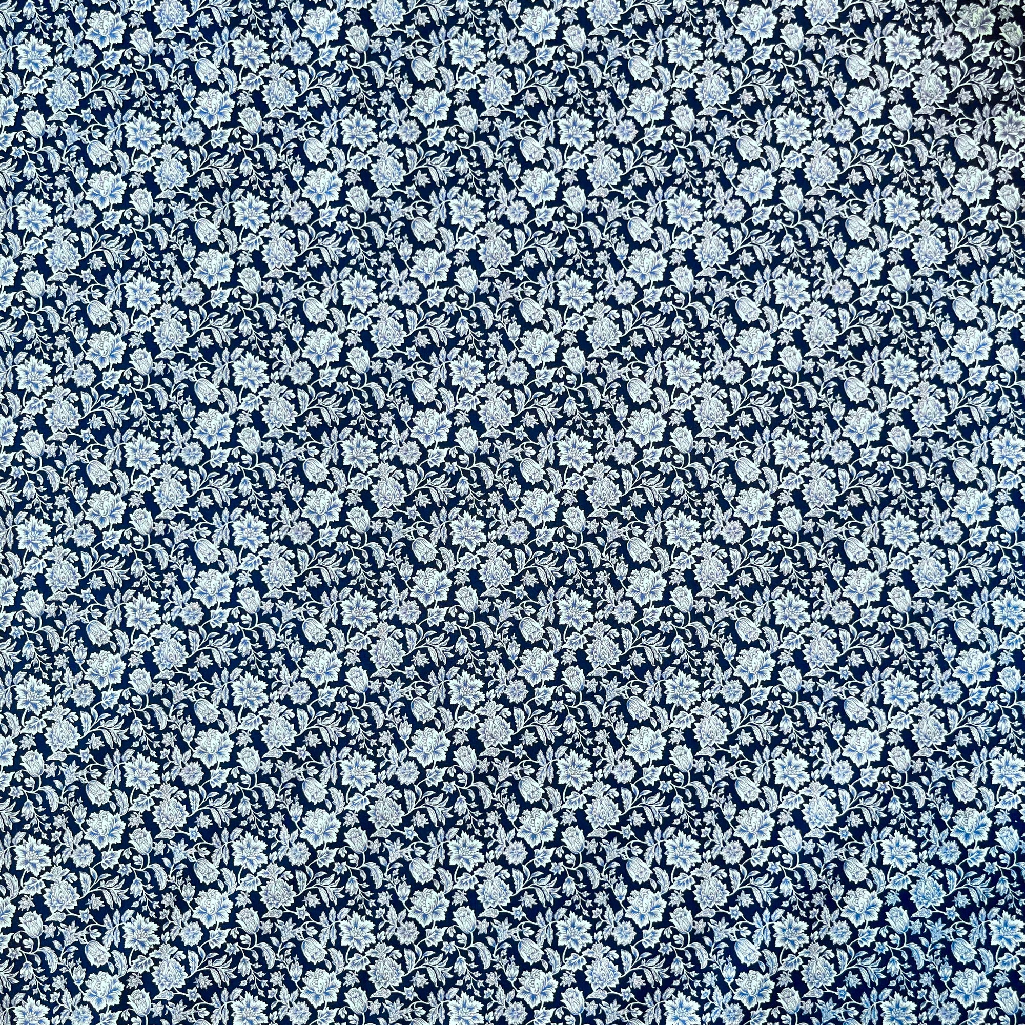 Hokkoh, Small Flower Toile Japanese Lawn, two colorways, 1/4 yard