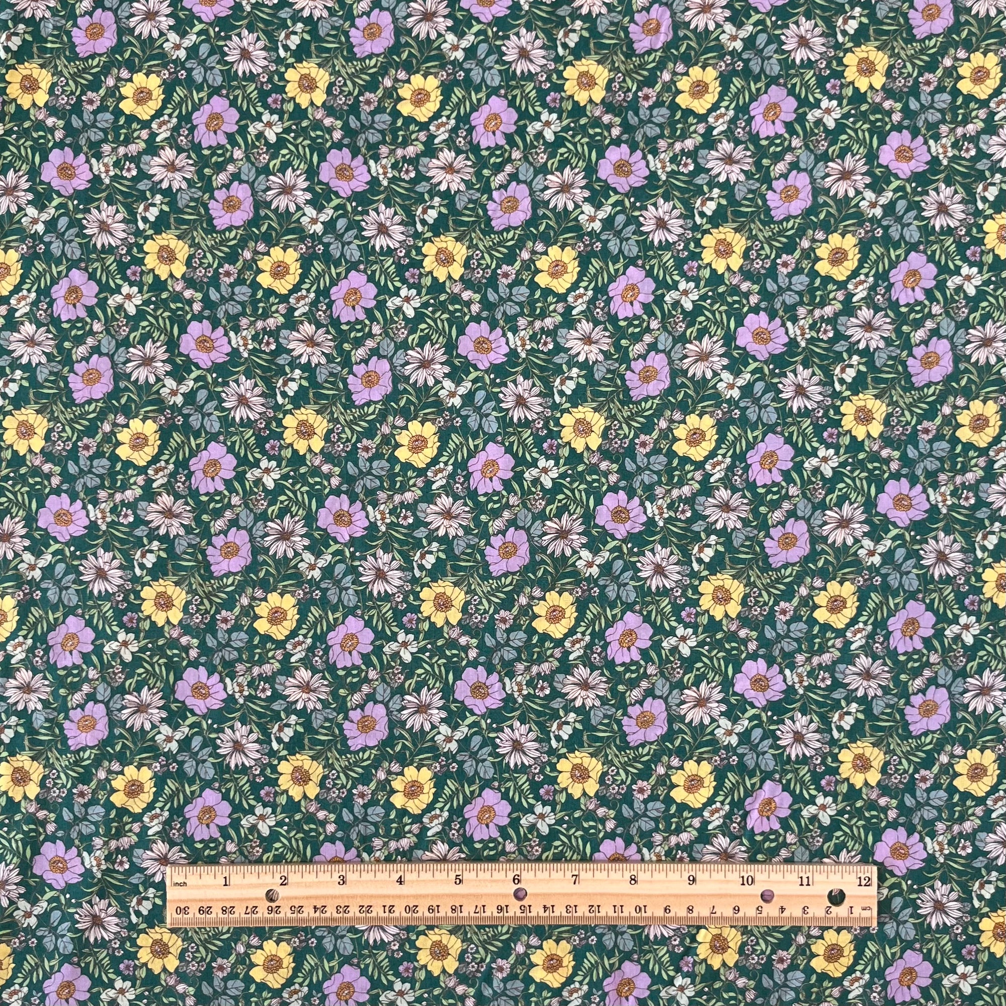 Kokka Flownny, Japanese Cotton Lawn, "Anemones", multiple colorways, 1/4 yard