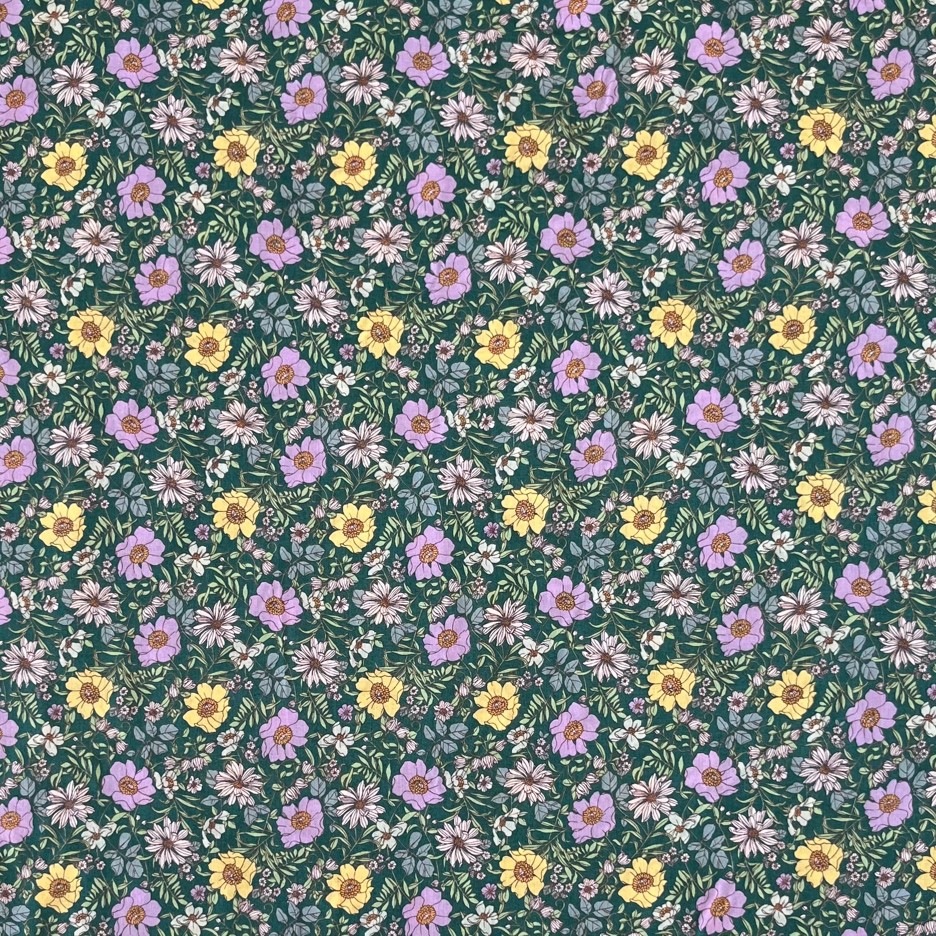 Kokka Flownny, Japanese Cotton Lawn, "Anemones", multiple colorways, 1/4 yard