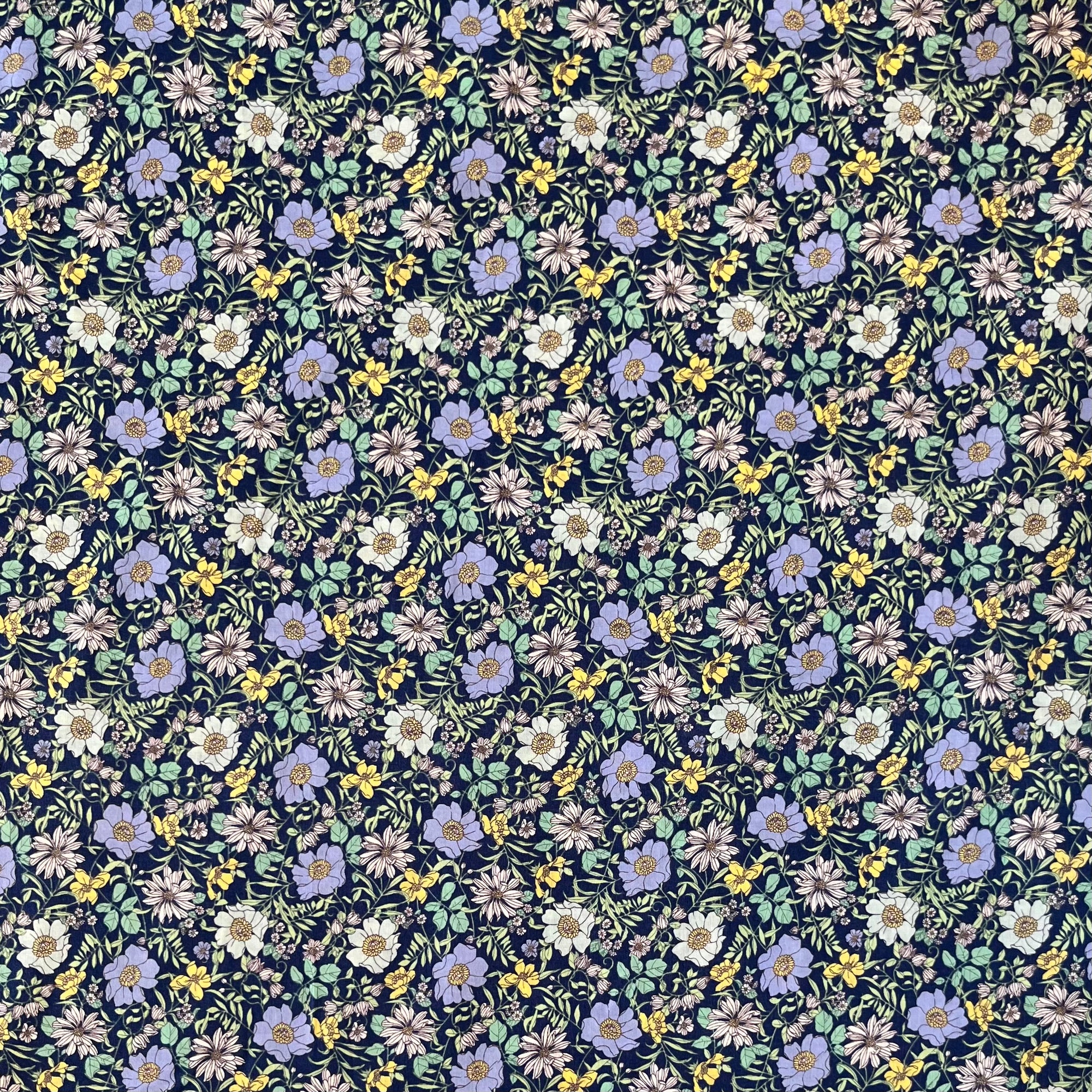 Kokka Flownny, Japanese Cotton Lawn, "Anemones", multiple colorways, 1/4 yard
