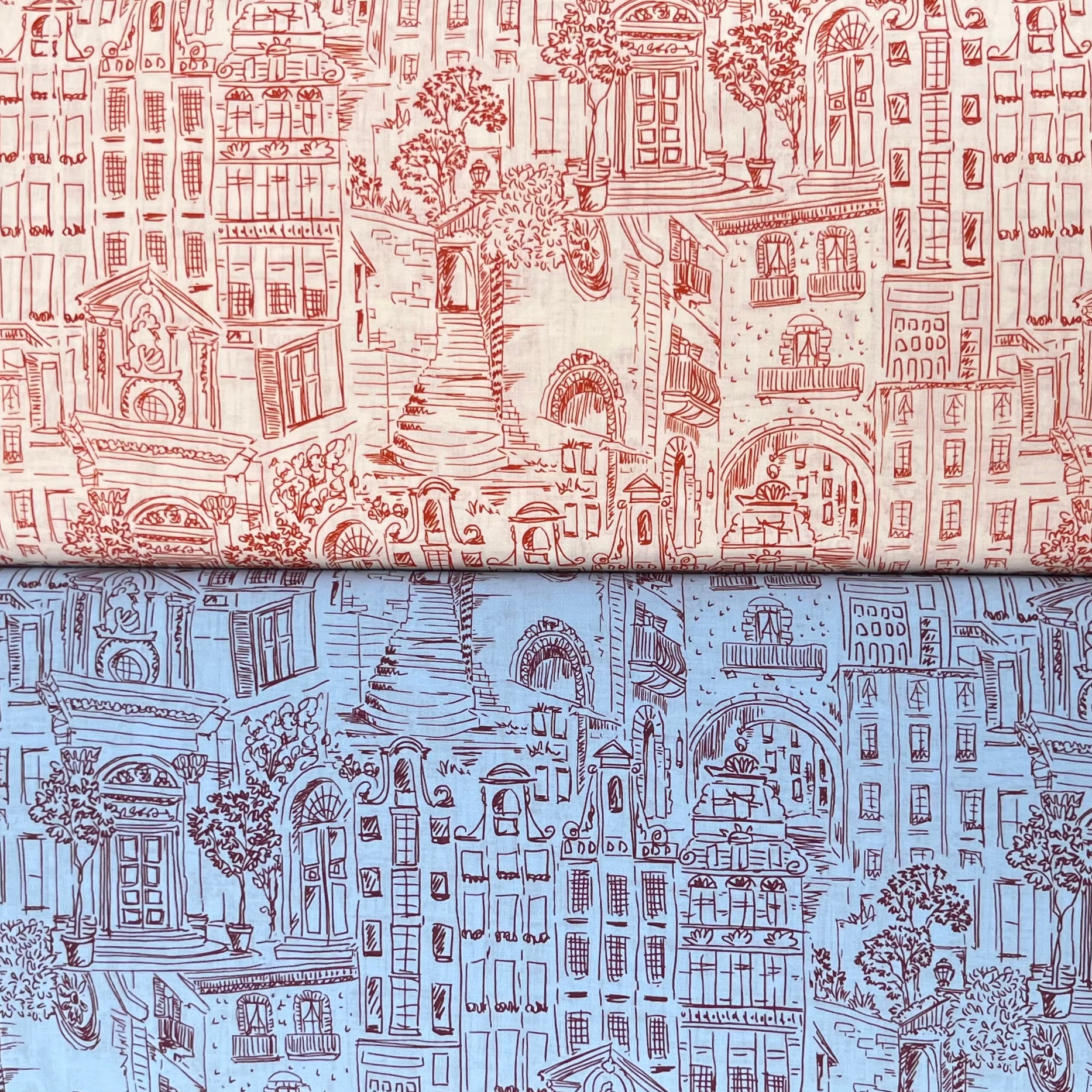 Hokkoh, European City Japanese Lawn, two colorways, 1/4 yard