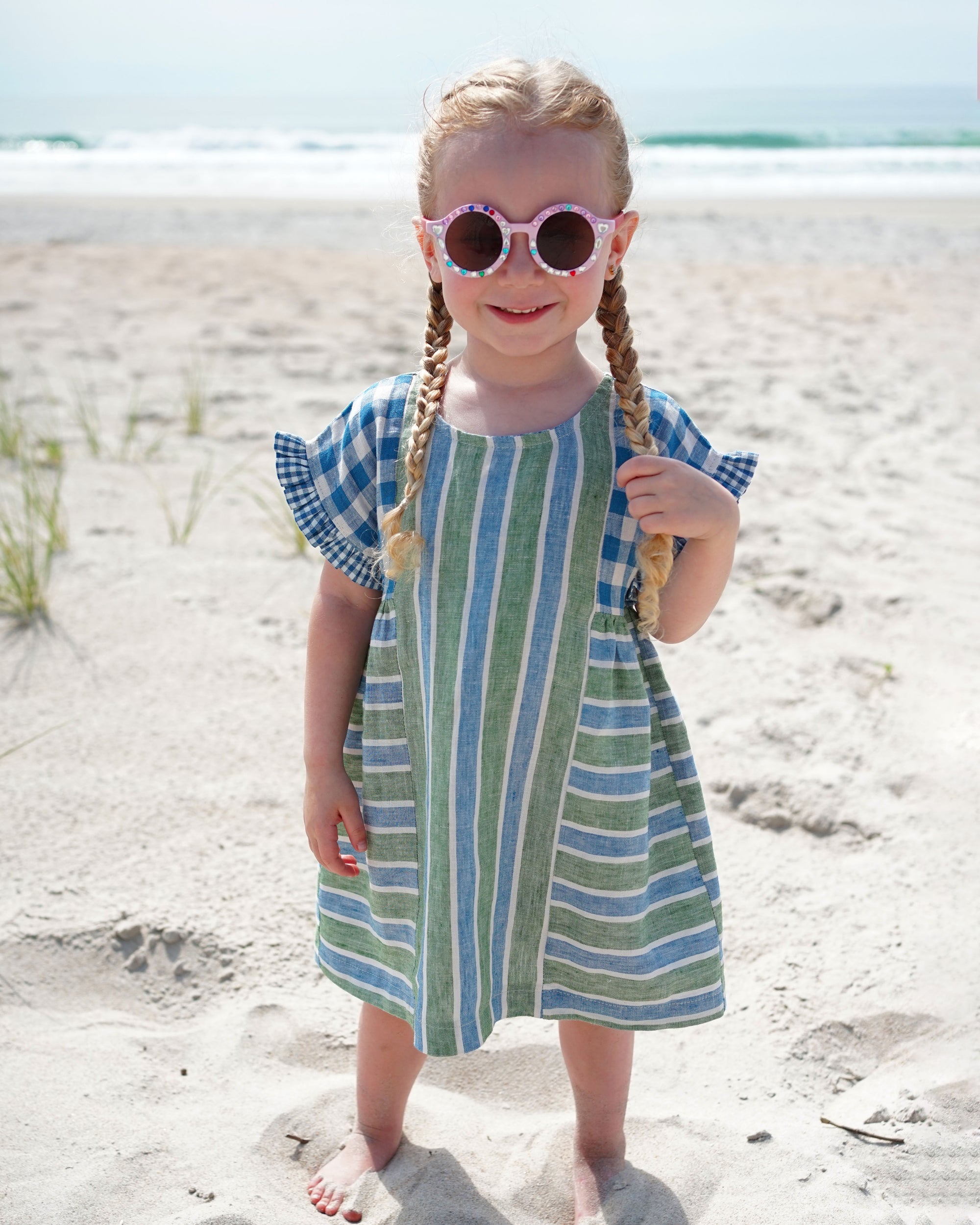 Matchy Matchy Sewing Club, Kids Collage Gather Dress Digital PDF Pattern