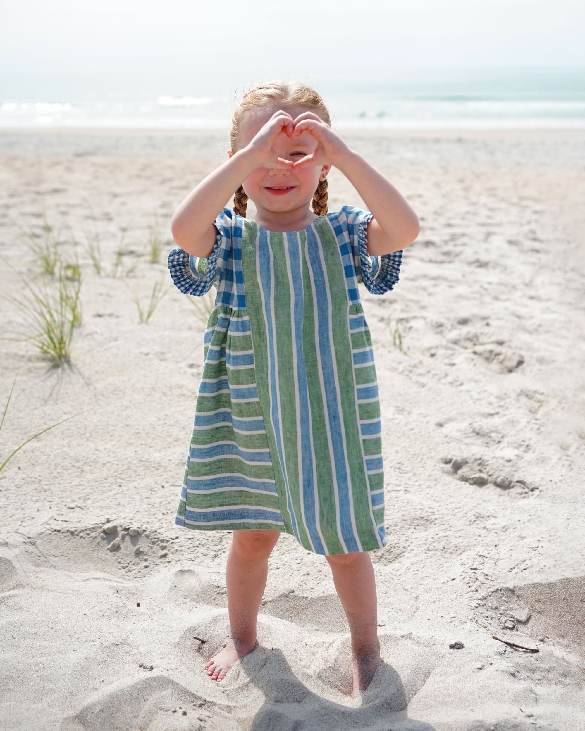 Matchy Matchy Sewing Club, Kids Collage Gather Dress Digital PDF Pattern