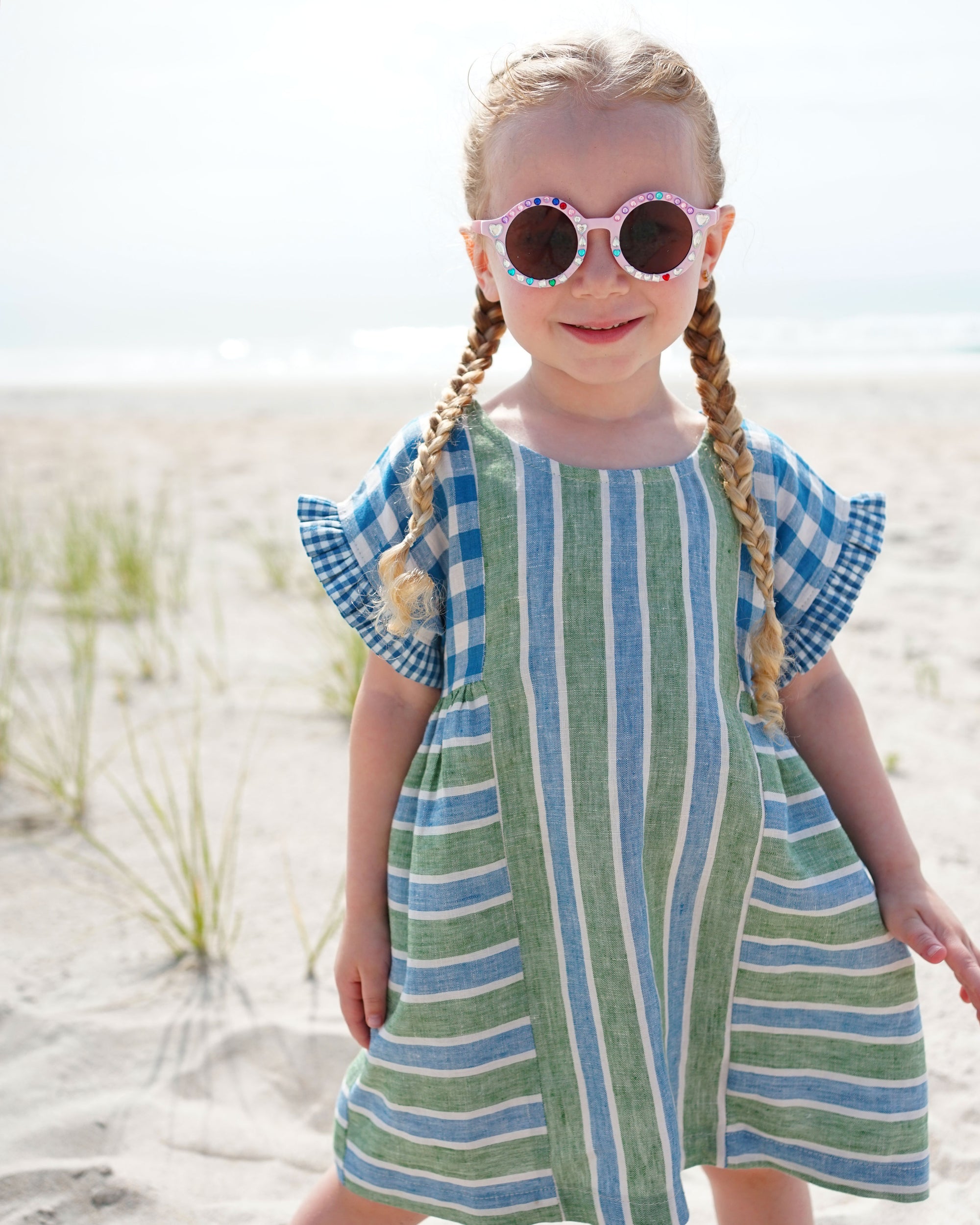 Matchy Matchy Sewing Club, Kids Collage Gather Dress Digital PDF Pattern