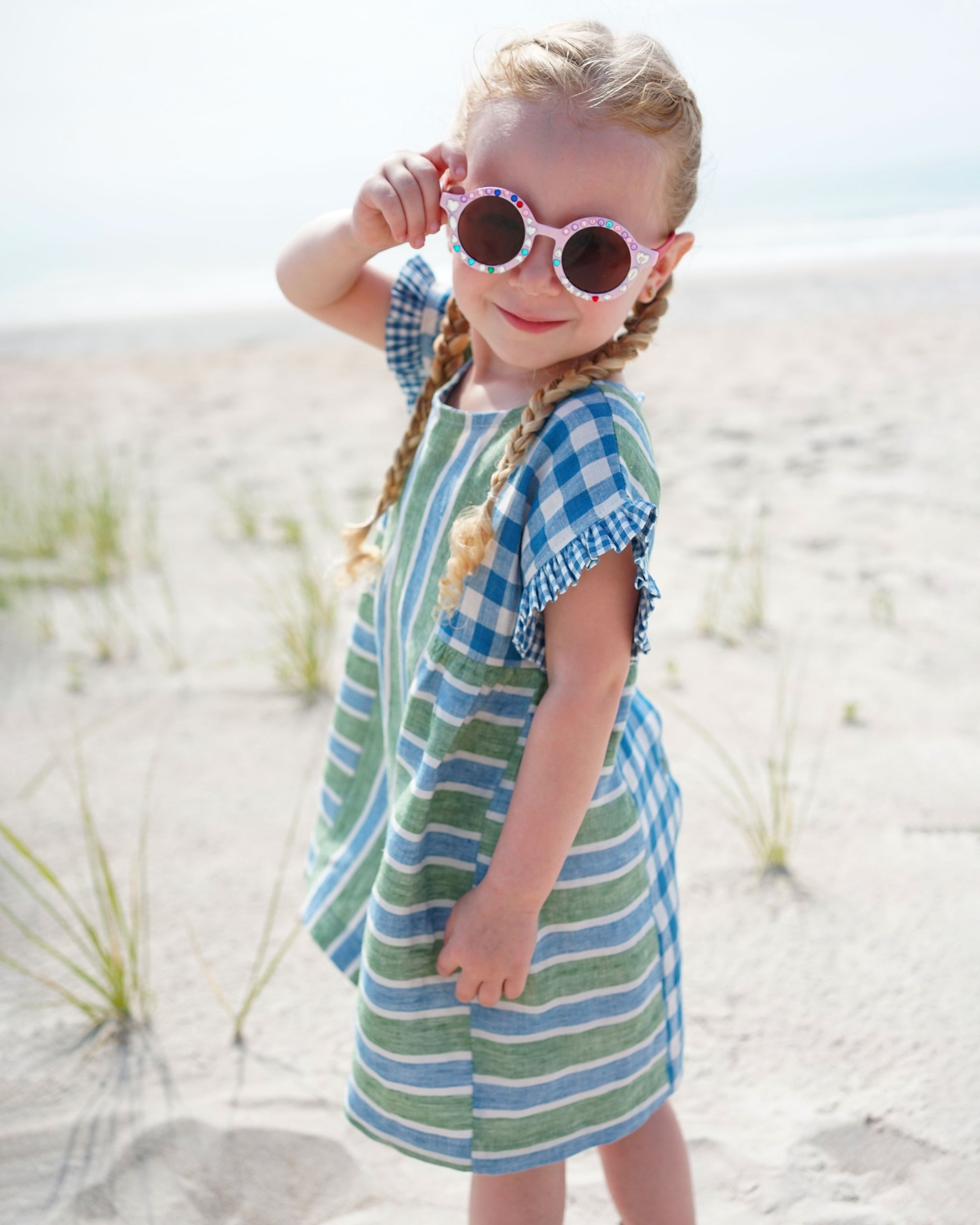 Matchy Matchy Sewing Club, Kids Collage Gather Dress Digital PDF Pattern