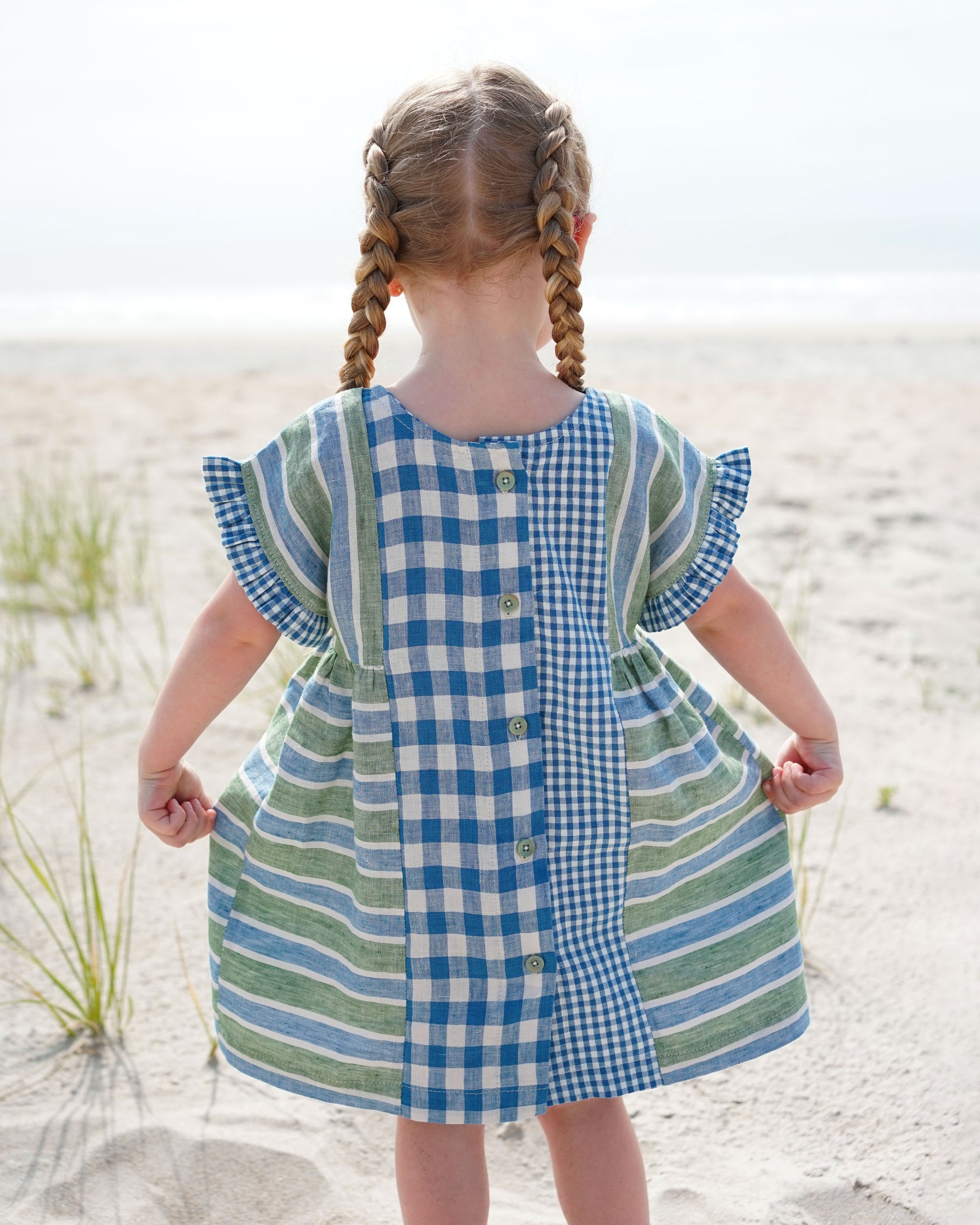 Matchy Matchy Sewing Club, Kids Collage Gather Dress Digital PDF Pattern