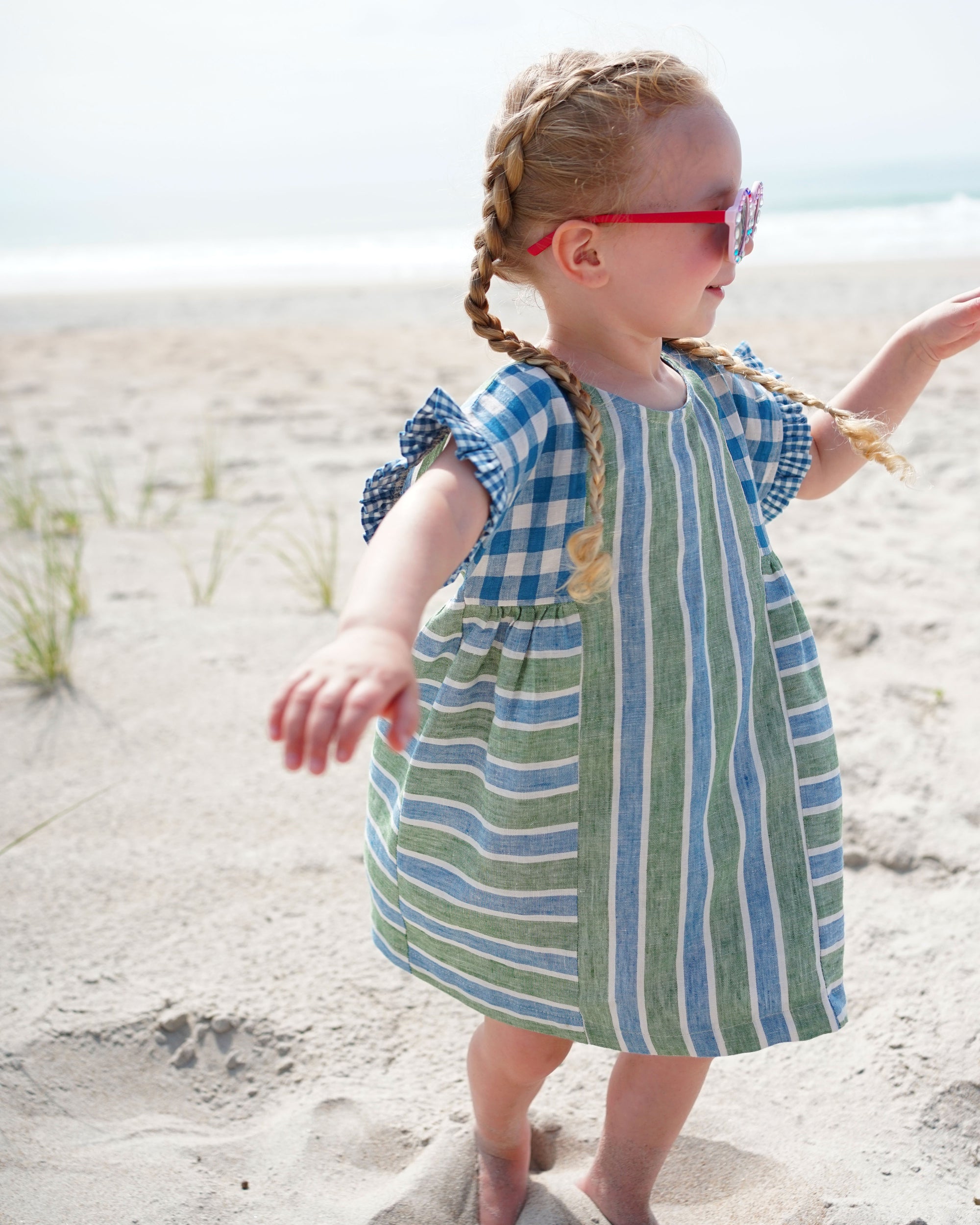 Matchy Matchy Sewing Club, Kids Collage Gather Dress Digital PDF Pattern