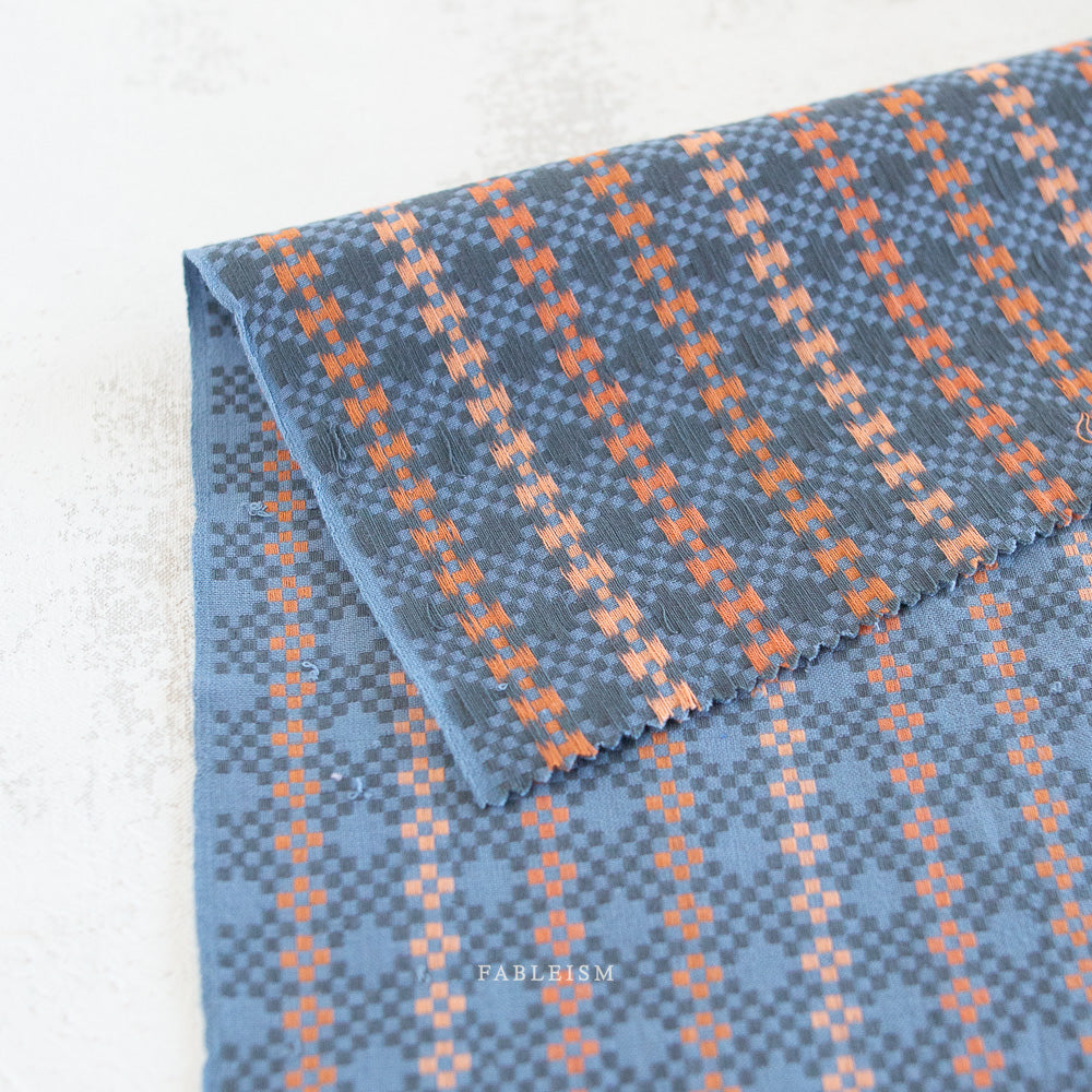 Fableism Lucky Loom, Mosaic, Blue, 1/4 yard