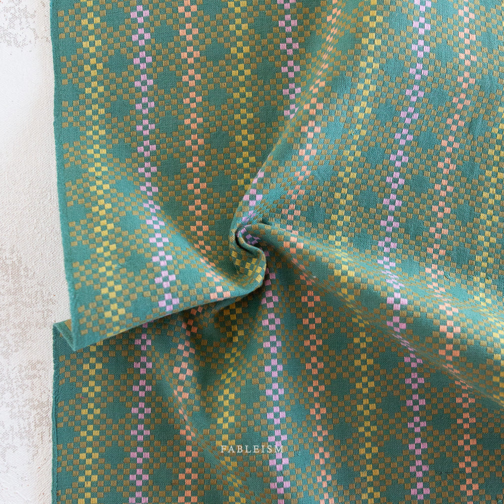 Fableism Lucky Loom, Mosaic, Melon, 1/4 yard