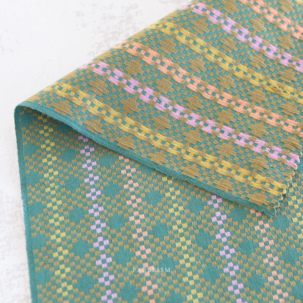 Fableism Lucky Loom, Mosaic, Melon, 1/4 yard