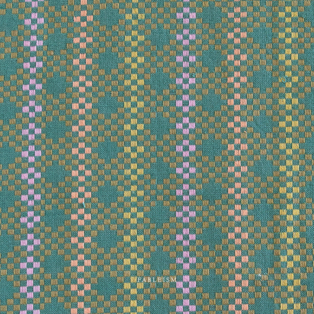 Fableism Lucky Loom, Mosaic, Melon, 1/4 yard