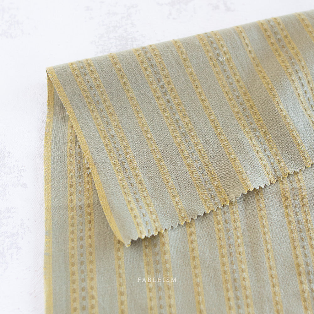 Fableism Lucky Loom, Stitch Stripe, Sage, 1/4 yard