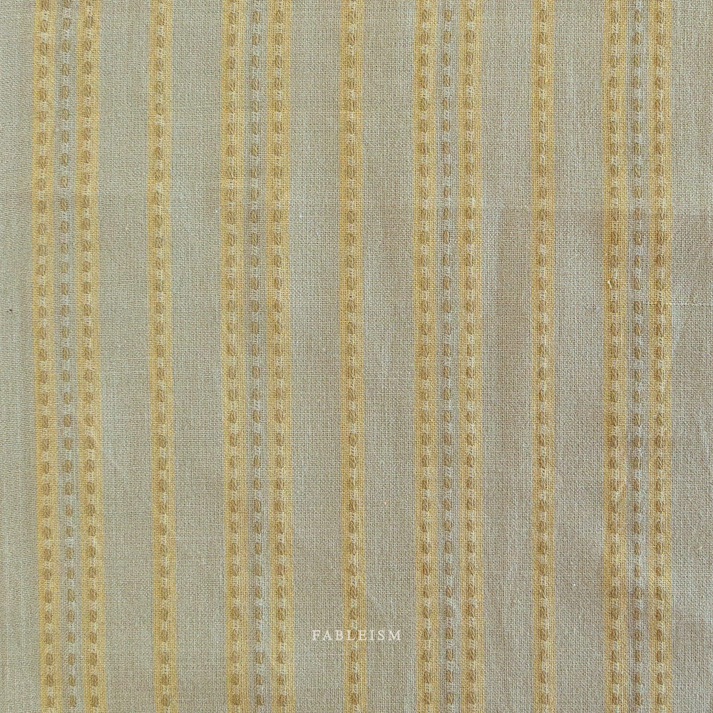 Fableism Lucky Loom, Stitch Stripe, Sage, 1/4 yard