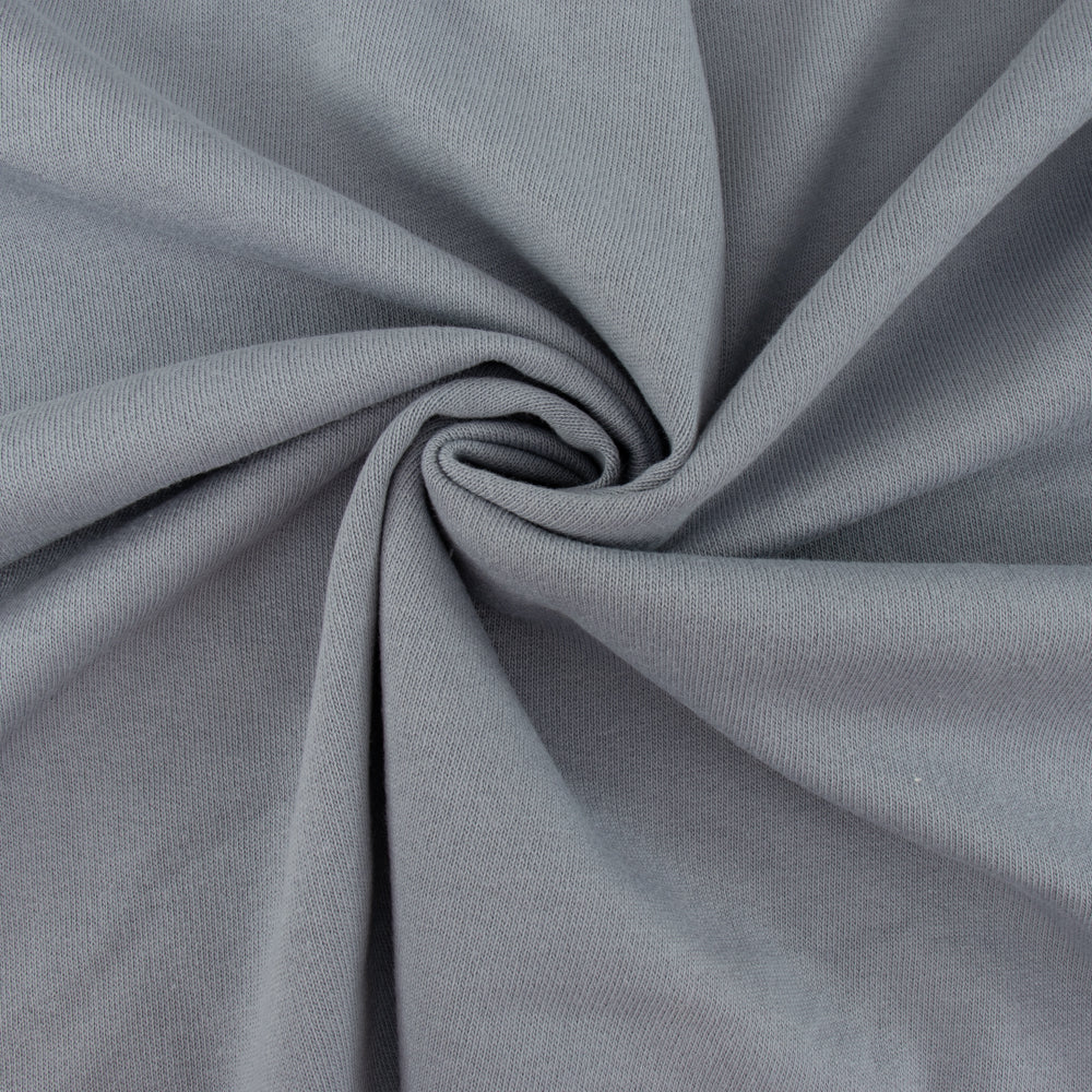Remnant 61425, Birch Organic Cotton French Terry, Quicksilver, 2 yard bolt end