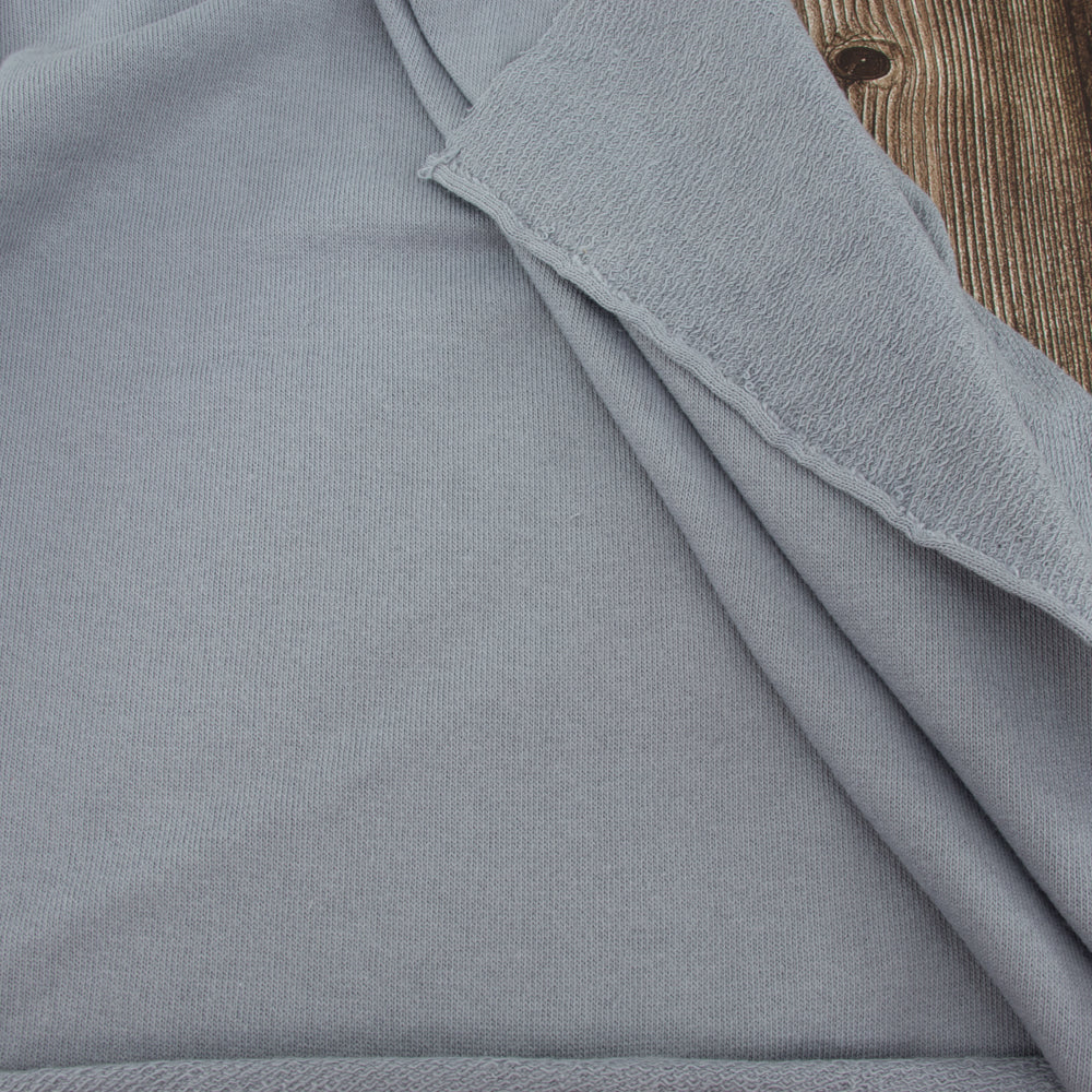 Remnant 61425, Birch Organic Cotton French Terry, Quicksilver, 2 yard bolt end