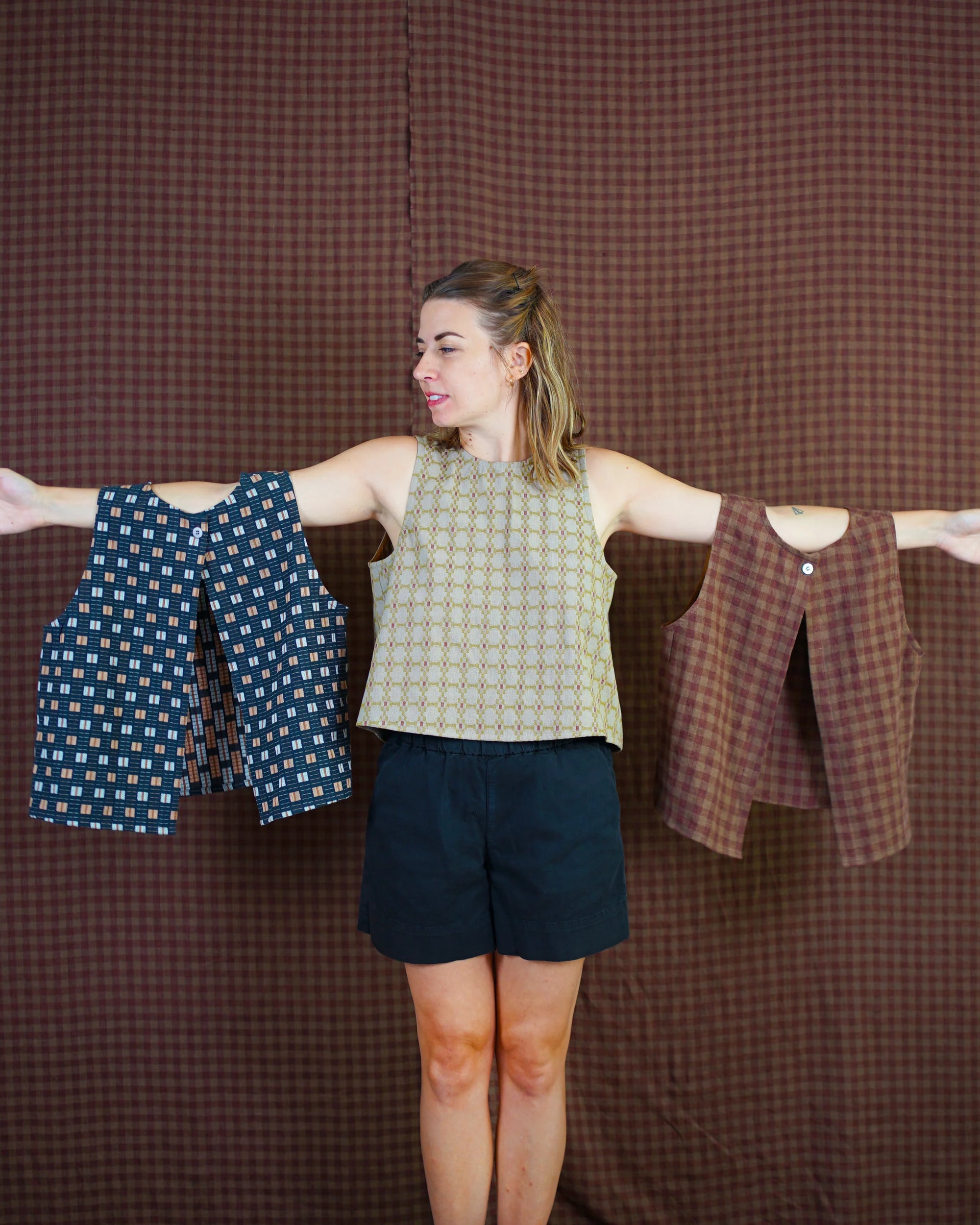 Matchy Matchy Sewing Club, Open Back Smock Top, Digital PDF Pattern