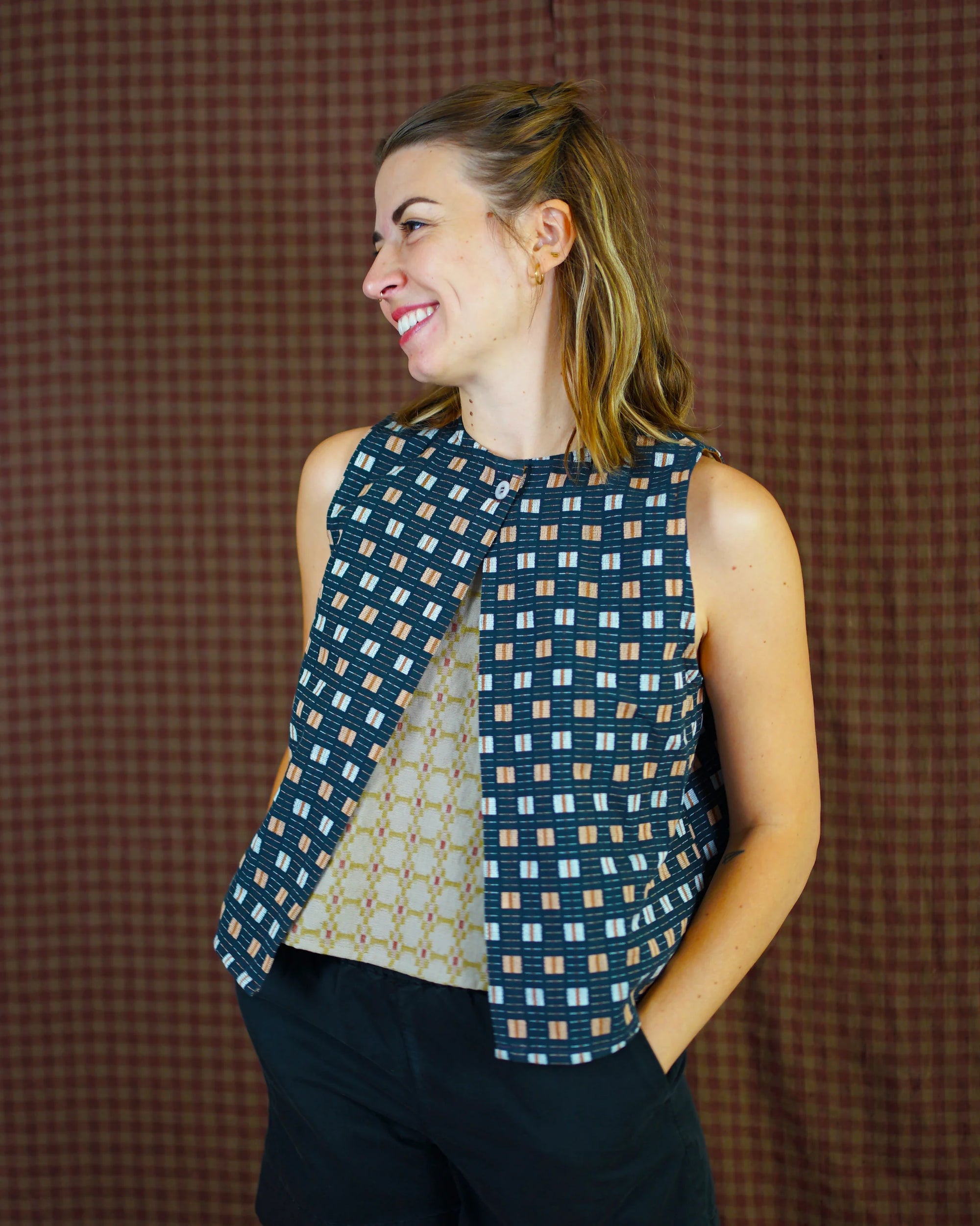 Matchy Matchy Sewing Club, Open Back Smock Top, Digital PDF Pattern