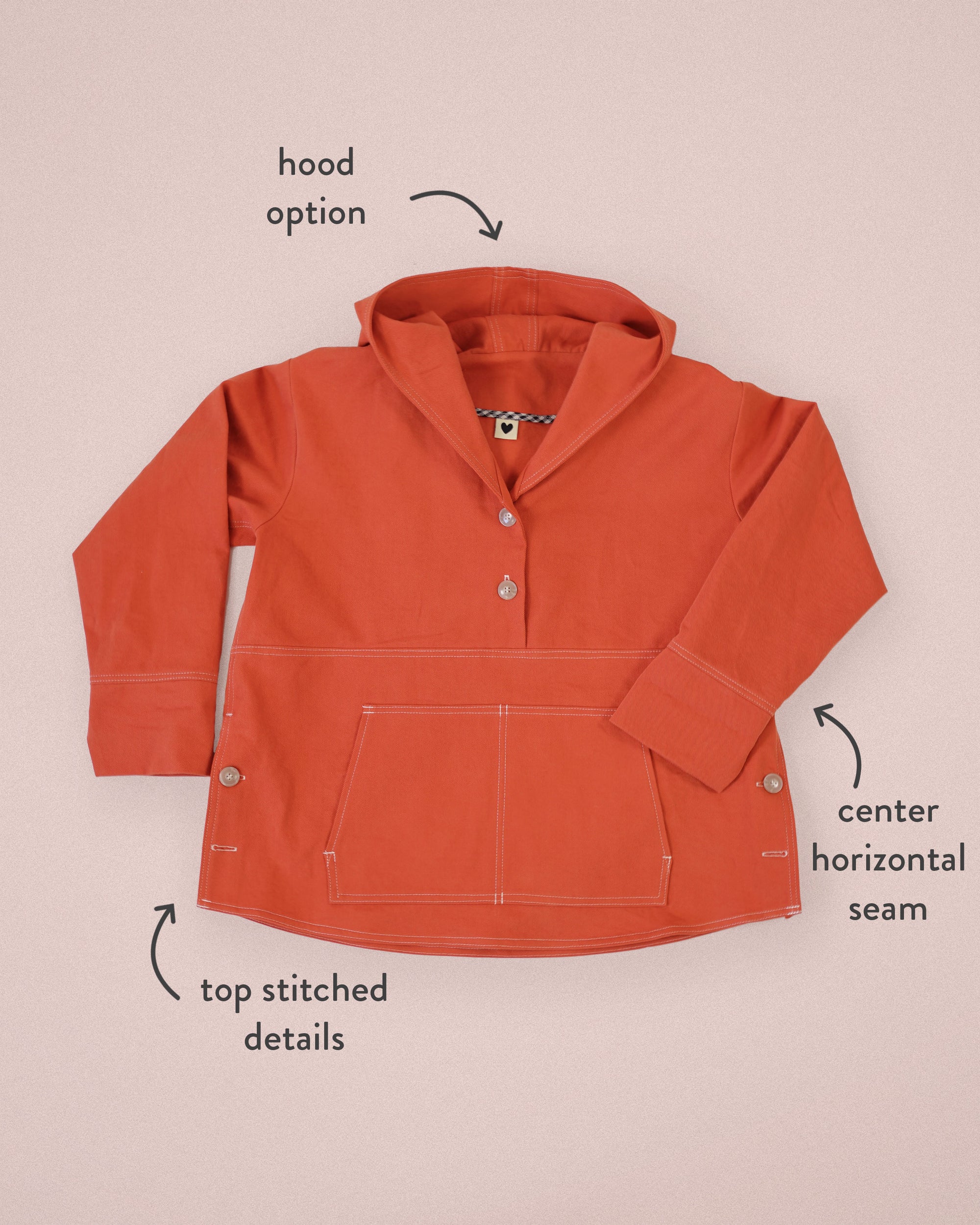Matchy Matchy Sewing Club, On Deck Popover PDF Pattern (choose with or without printing)