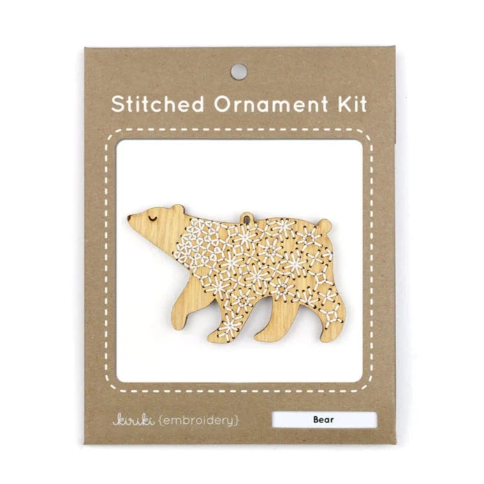 Kiriki D.I.Y Stitched Wood and White Ornament Kit
