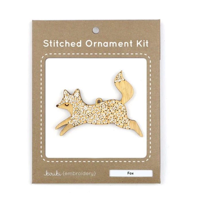 Kiriki D.I.Y Stitched Wood and White Ornament Kit