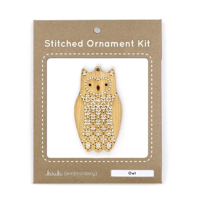 Kiriki D.I.Y Stitched Wood and White Ornament Kit