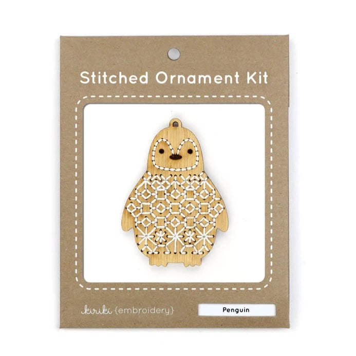 Kiriki D.I.Y Stitched Wood and White Ornament Kit