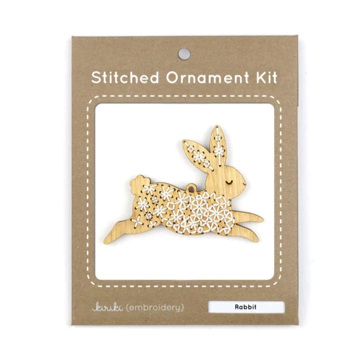 Kiriki D.I.Y Stitched Wood and White Ornament Kit