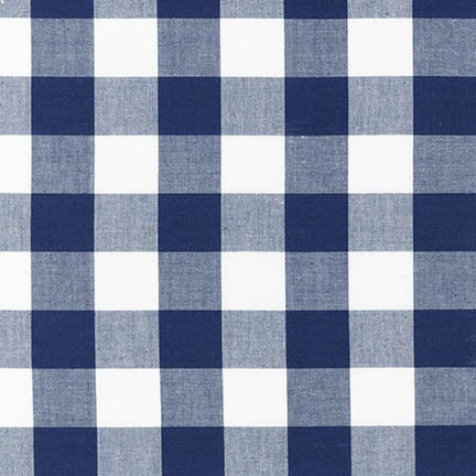 Carolina Gingham (1 inch) Cotton Fabric, Navy, 1/4 yard