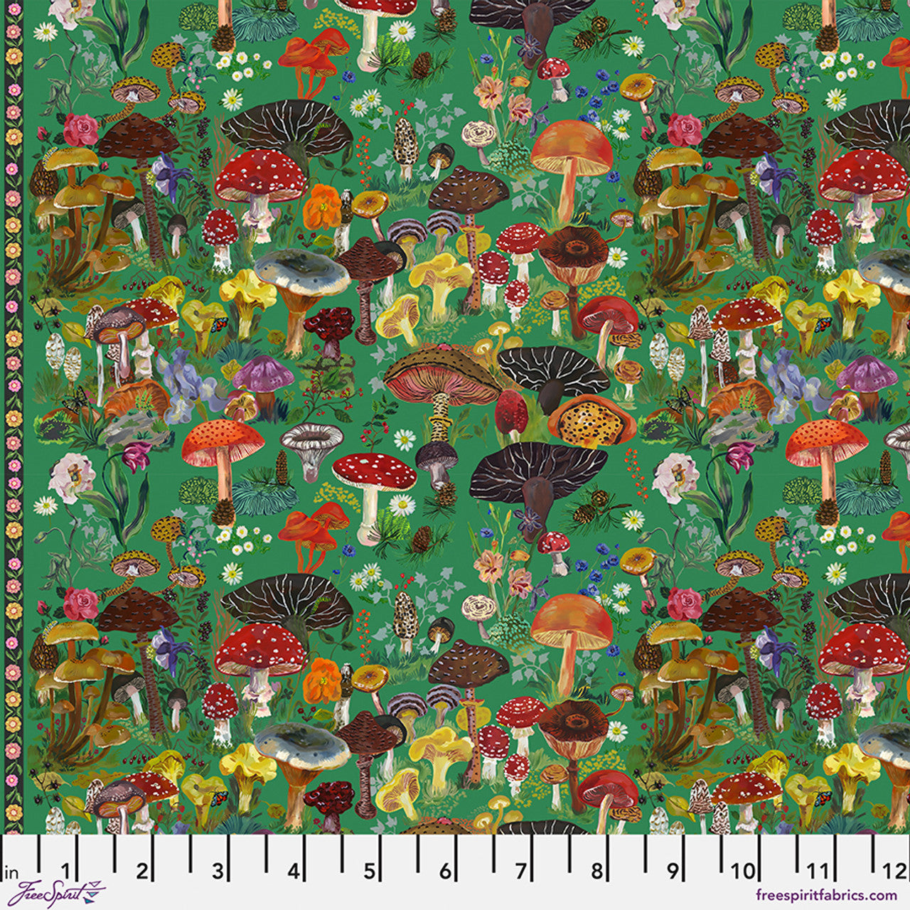 Natalie Lete, Pastoral Symphony, Magic Mushrooms, 1/4 yard, Pre-order Arriving soon