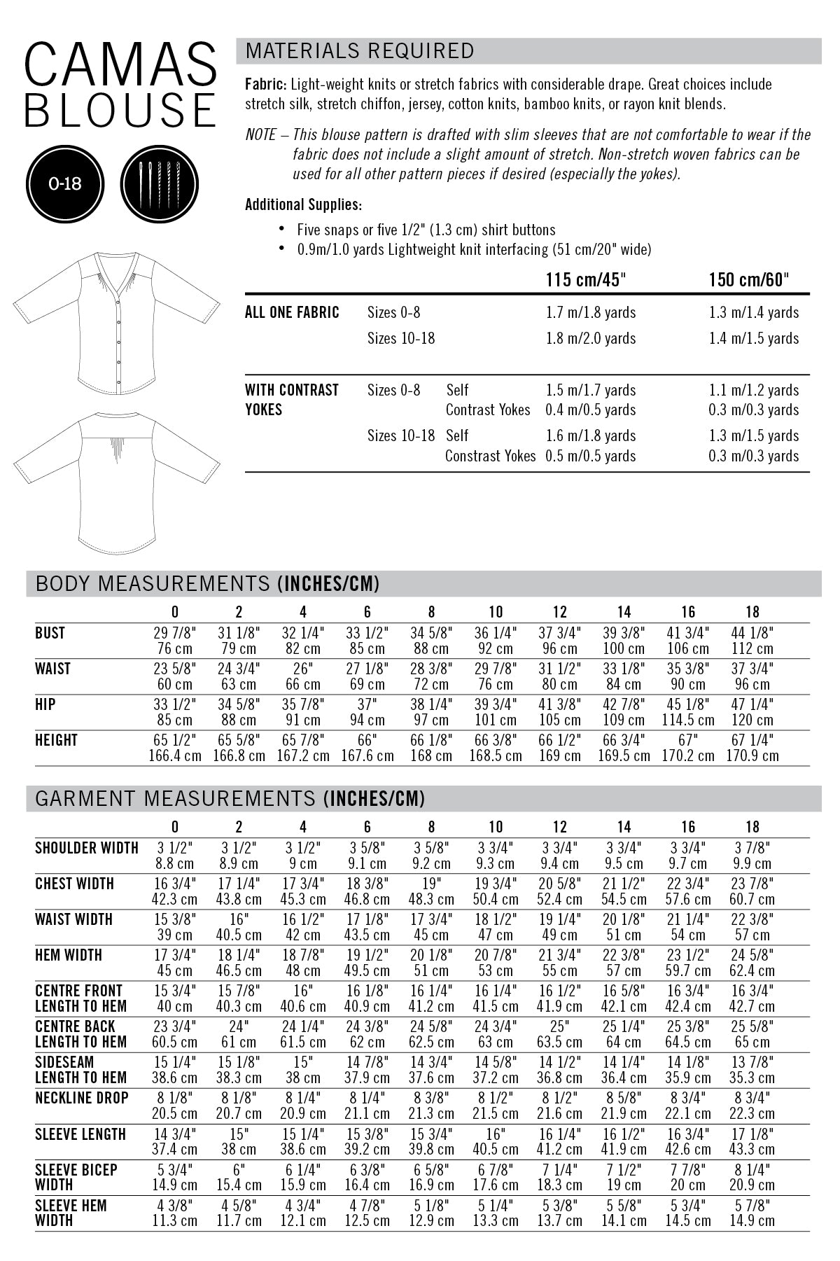 Thread Theory Camas Blouse PDF Pattern