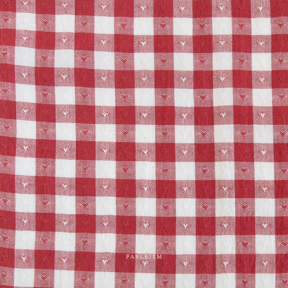 Fableism Queen of Hearts 55" wide, Cherry Gingham, 1/4 yard