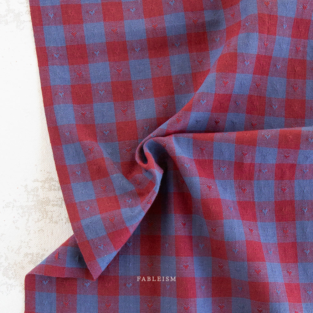 Fableism Queen of Hearts 55" wide, Royal Gingham, 1/4 yard