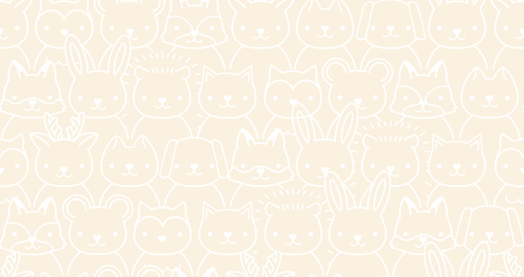 Ruby Star, Woodland Park, "Sup Animals" Cotton Fabric, Parchment, 1/4 yard