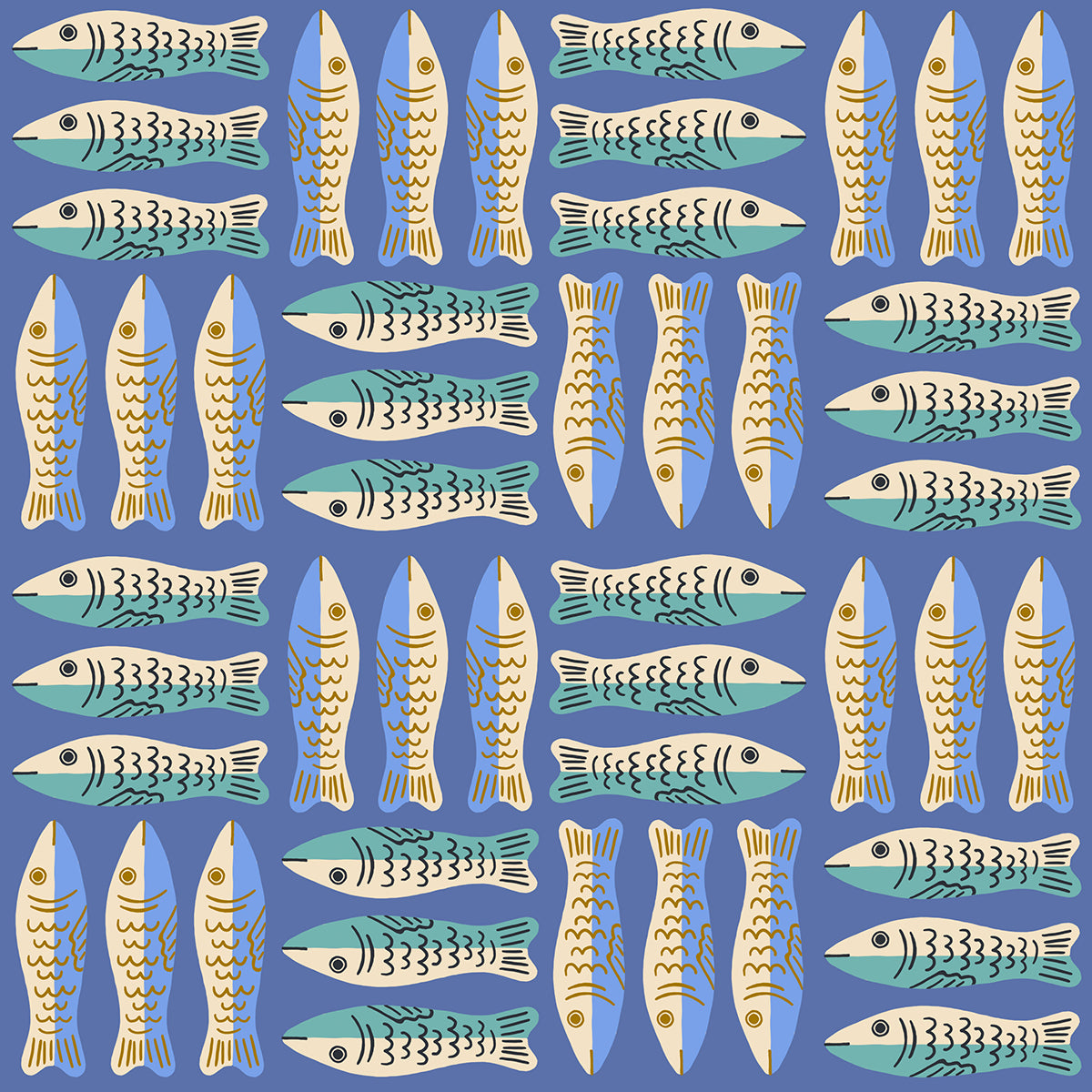 Ruby Star Society, Ooh Lucky Lucky Sardines, Twilight, , 1/4 yard