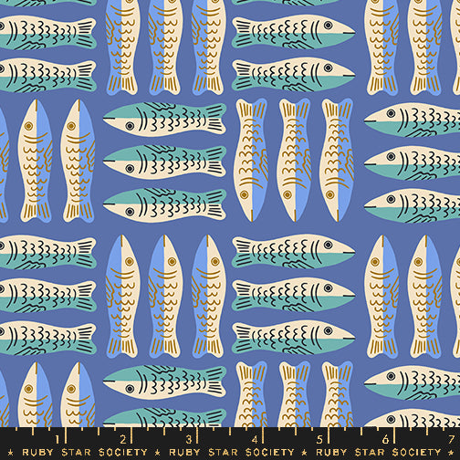 Ruby Star Society, Ooh Lucky Lucky Sardines, Twilight, , 1/4 yard