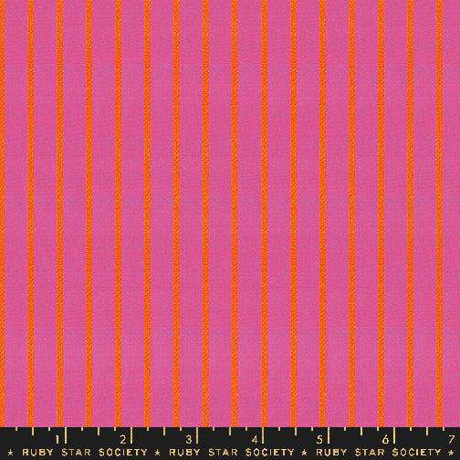 Remnant Ruby Star Society, Ooh Lucky Lucky Warp and Weft Wovens, Apron Stripe, Heliotrope, scant 3 yards (106") bolt end