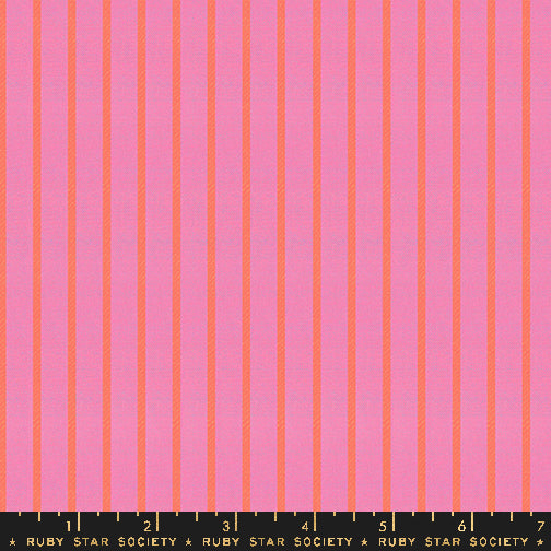 Ruby Star Society, Ooh Lucky Lucky Warp and Weft Wovens, Apron Stripe, bright pink, heliotrope or navy, 1/4 yard