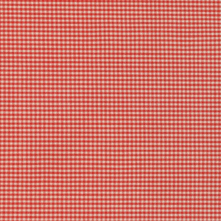 Crawford Shirting, Checks (multiple sizes), Terracotta, 1/4 yard